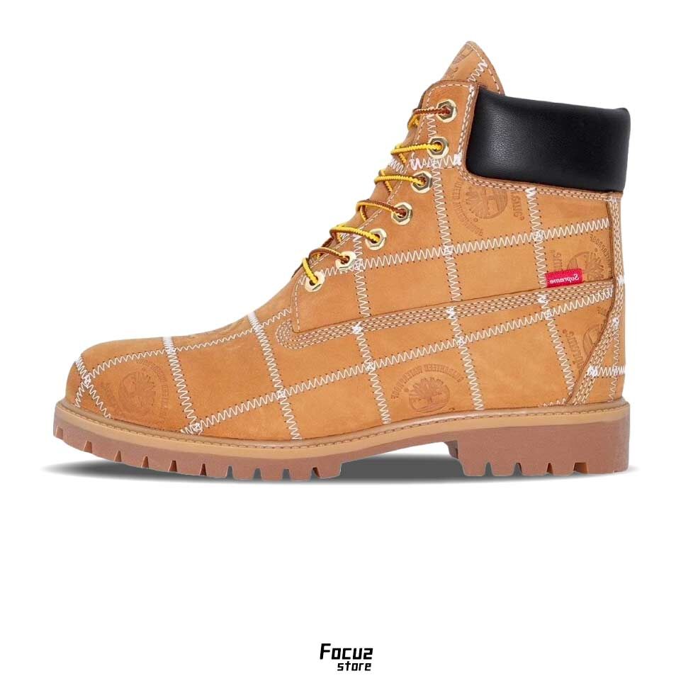 【Focus Store】現貨秒發 Supreme x Timberland® FW25 Week11 Patchwork 6 Premium Waterproof Boot 聯名款 拼接高筒靴