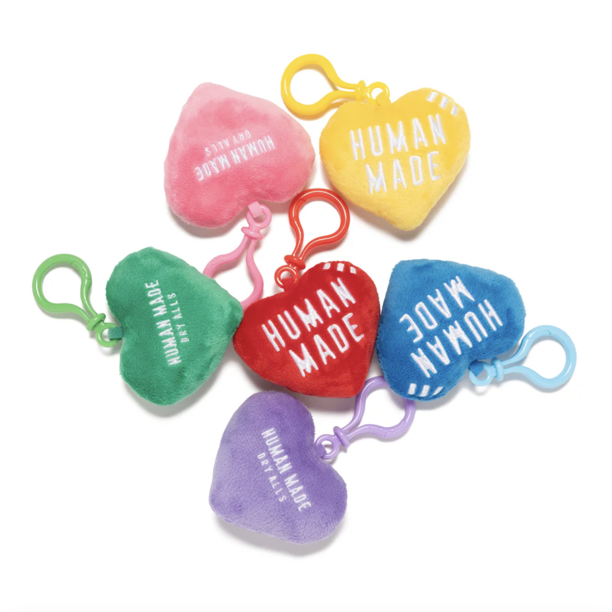 HUMAN MADE STUFFED HEART KEY CHARM 愛心 毛絨 鑰匙扣 紅色/粉色/紫色/黃色/綠色/藍色-HM30GD130