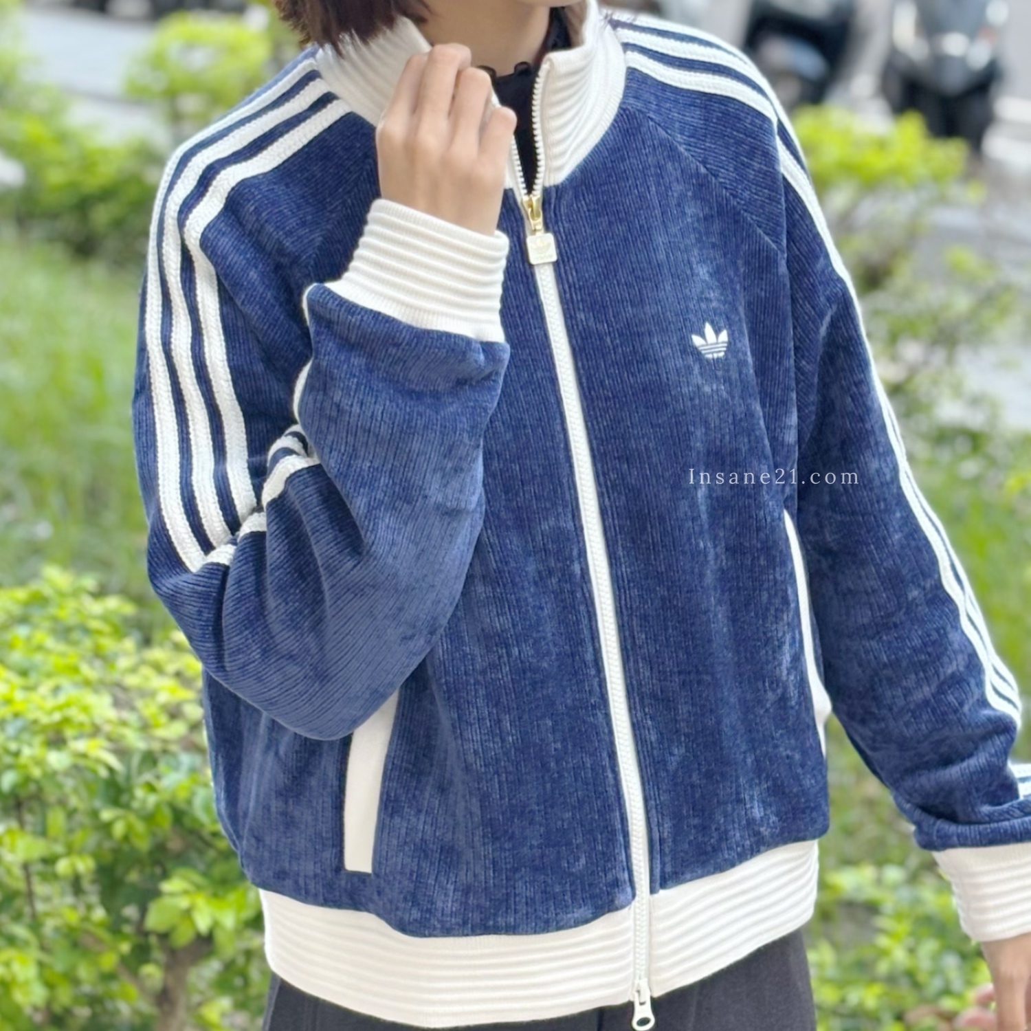 ADIDAS ORIGINALS 藍白色 蛇年限定 短版外套 燈心絨 秋冬 保暖 JN0724