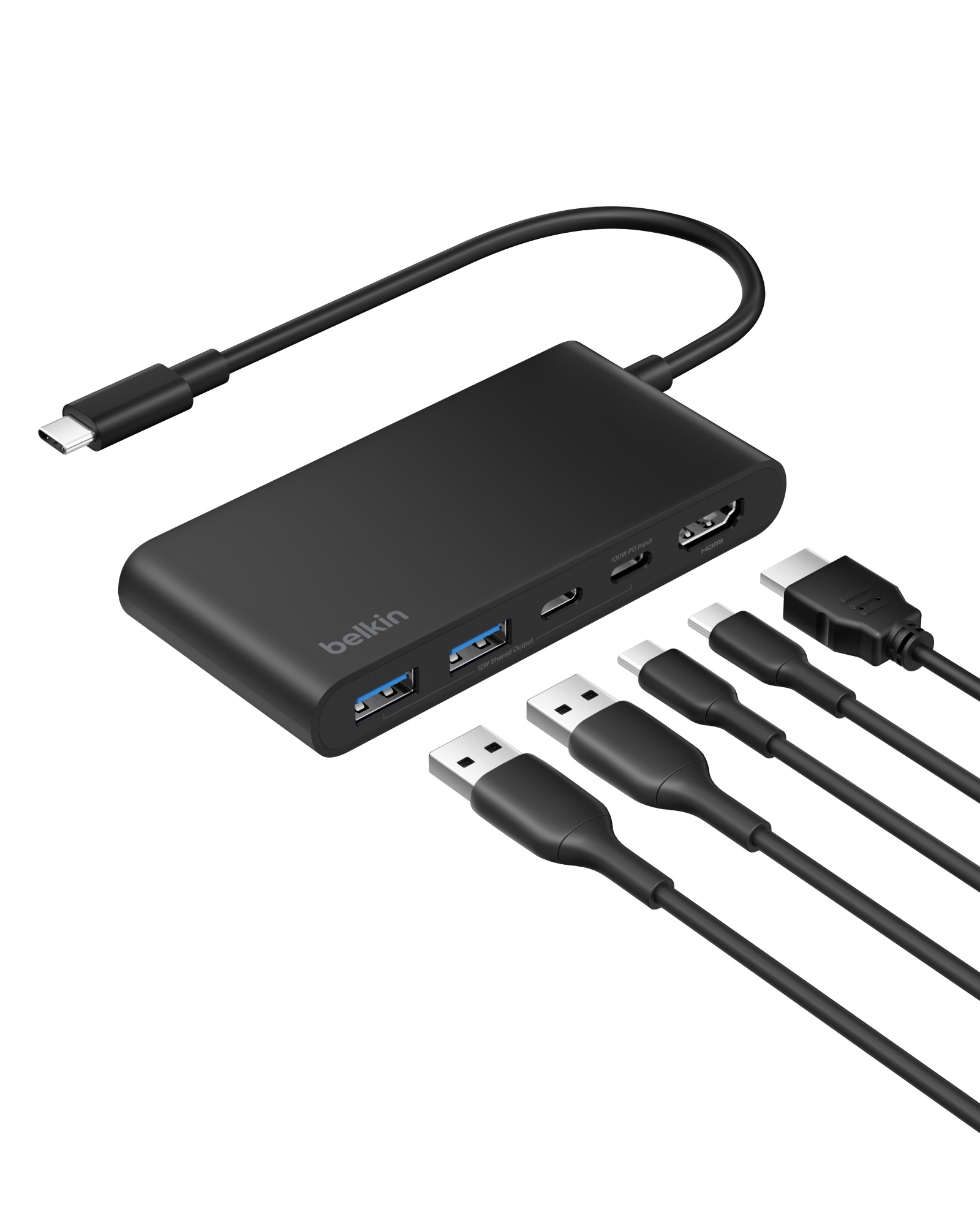 Connect 5-Port USB-C Hub with Dual USB-C Ports [AVC022]