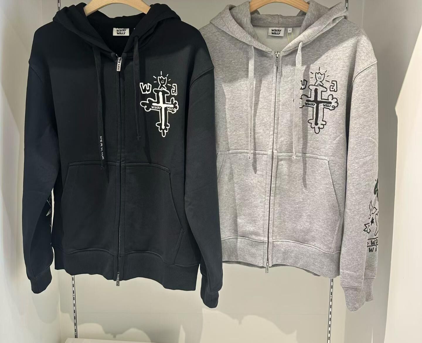 Wacky Willy 十字架雙面印花衛衣（K11 BR766）