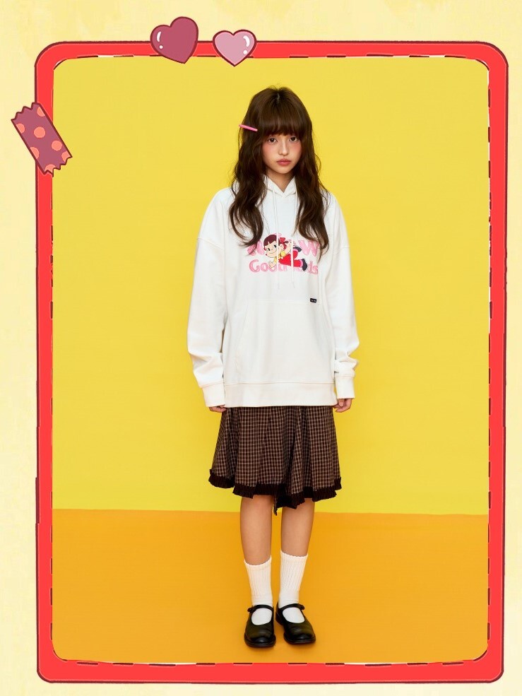 AFGK x 不二家 糖果 正反印花 寬鬆休閒 帽T A FEW GOOD KIDS