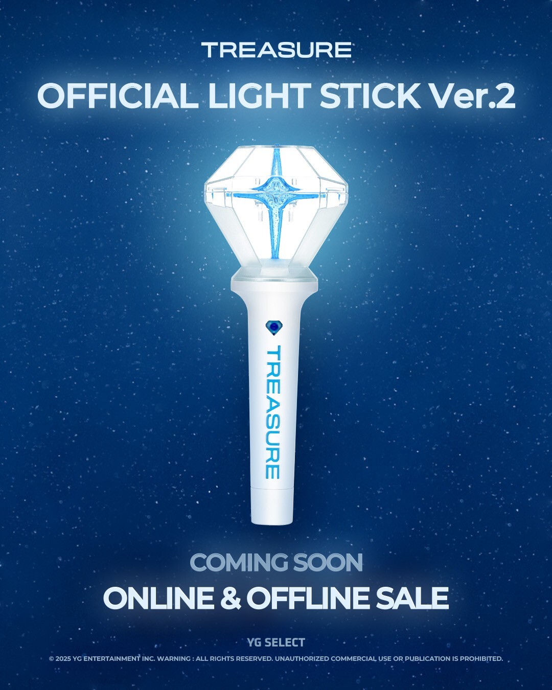 TREASURE - OFFICIAL LIGHT STICK VER.2 二代官方手燈韓居hgmusic