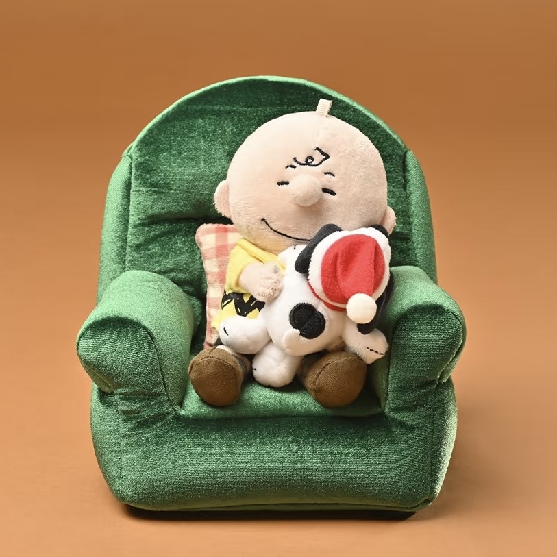 SHANDMOO 山莫 PEANUTS 查理 史努比 AT HOME 禮物盒 沙發 擺件 吊飾