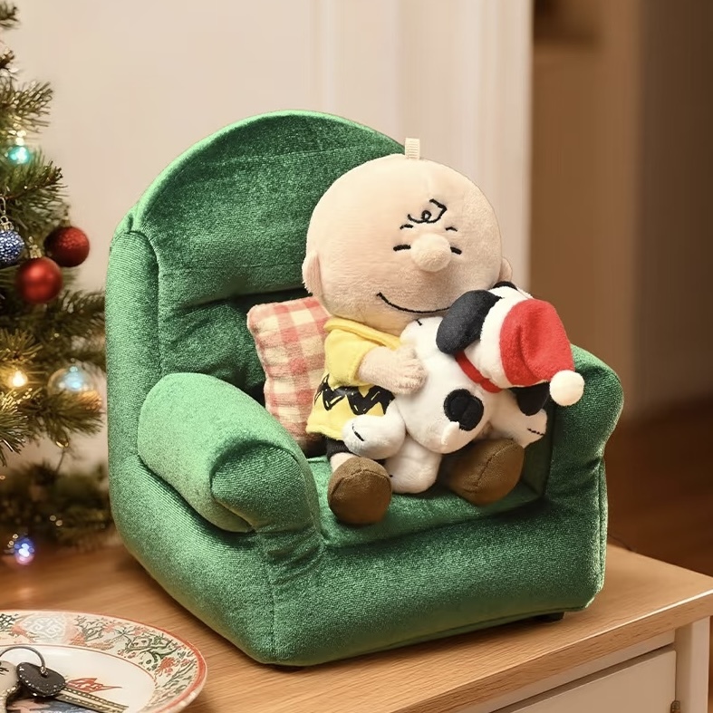 SHANDMOO 山莫 PEANUTS 查理 史努比 AT HOME 禮物盒 沙發 擺件 吊飾