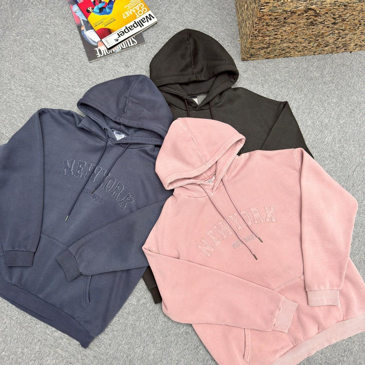 NEW YORK EST.1625立體貼布水洗帽T 81070