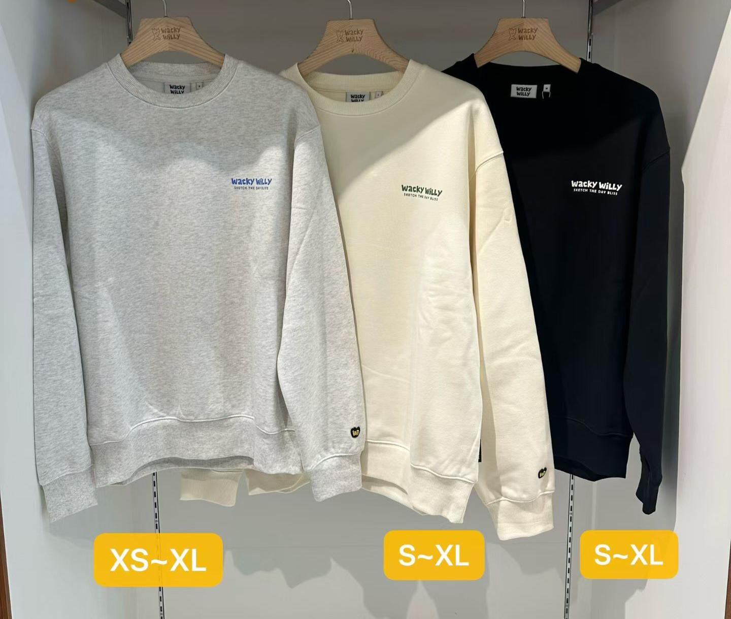 Wacky Willy 小標簡約百搭休閒寬鬆衛衣（K11 BR776）