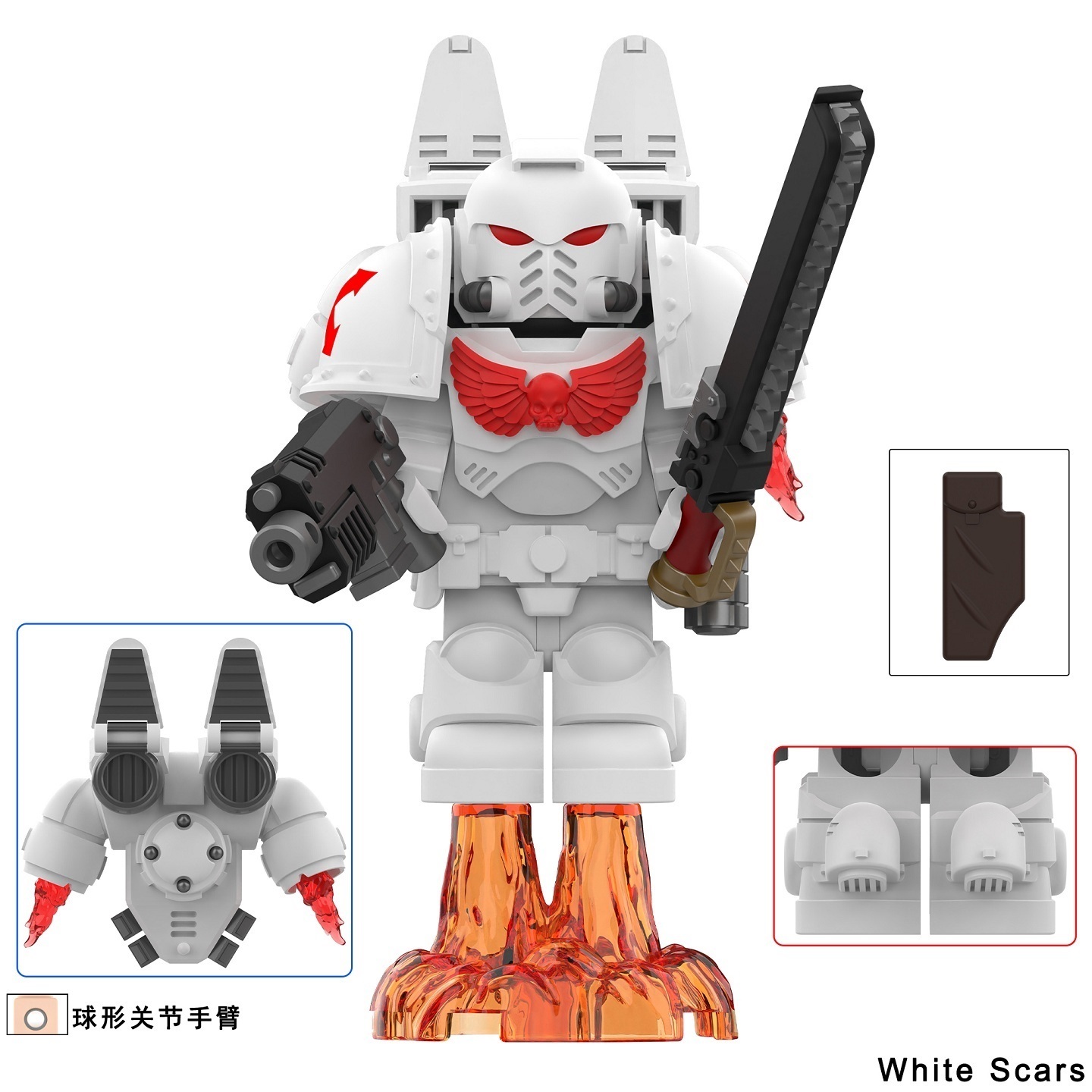 White Scars 40k Custom Minifigures fit Lego DY713