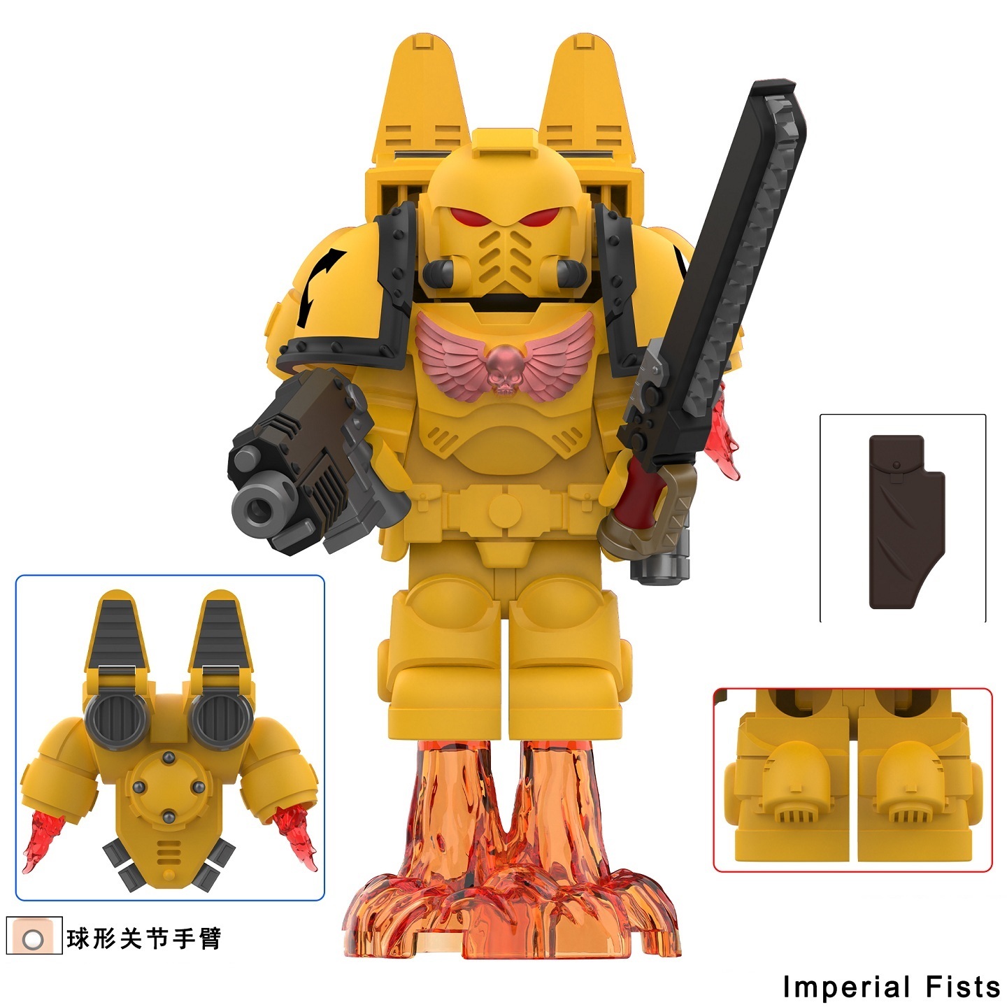 Imperial Fists 40k Custom Minifigures fit Lego DY714