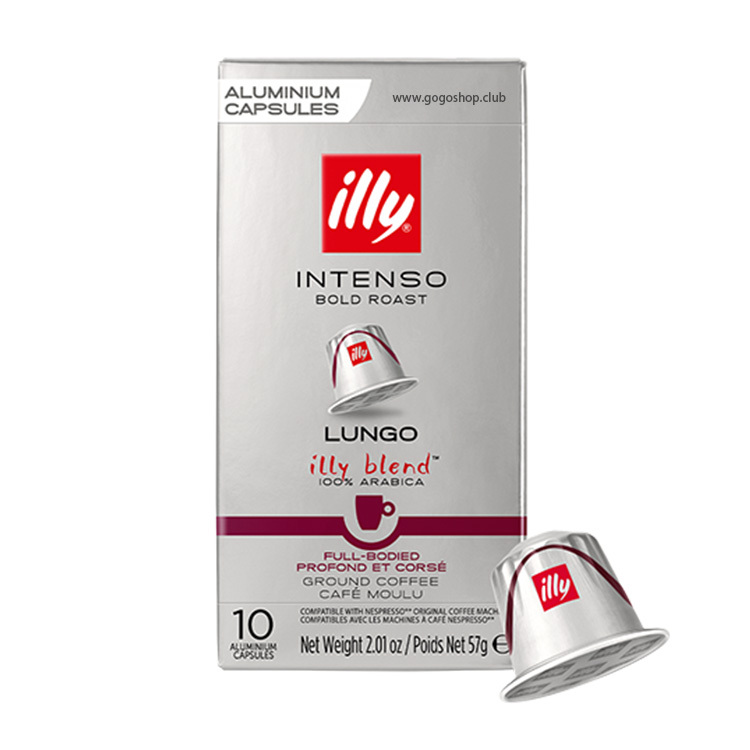 illy 特濃烘焙 LUNGO 咖啡膠囊 (10粒裝) - 兼容 Nespresso