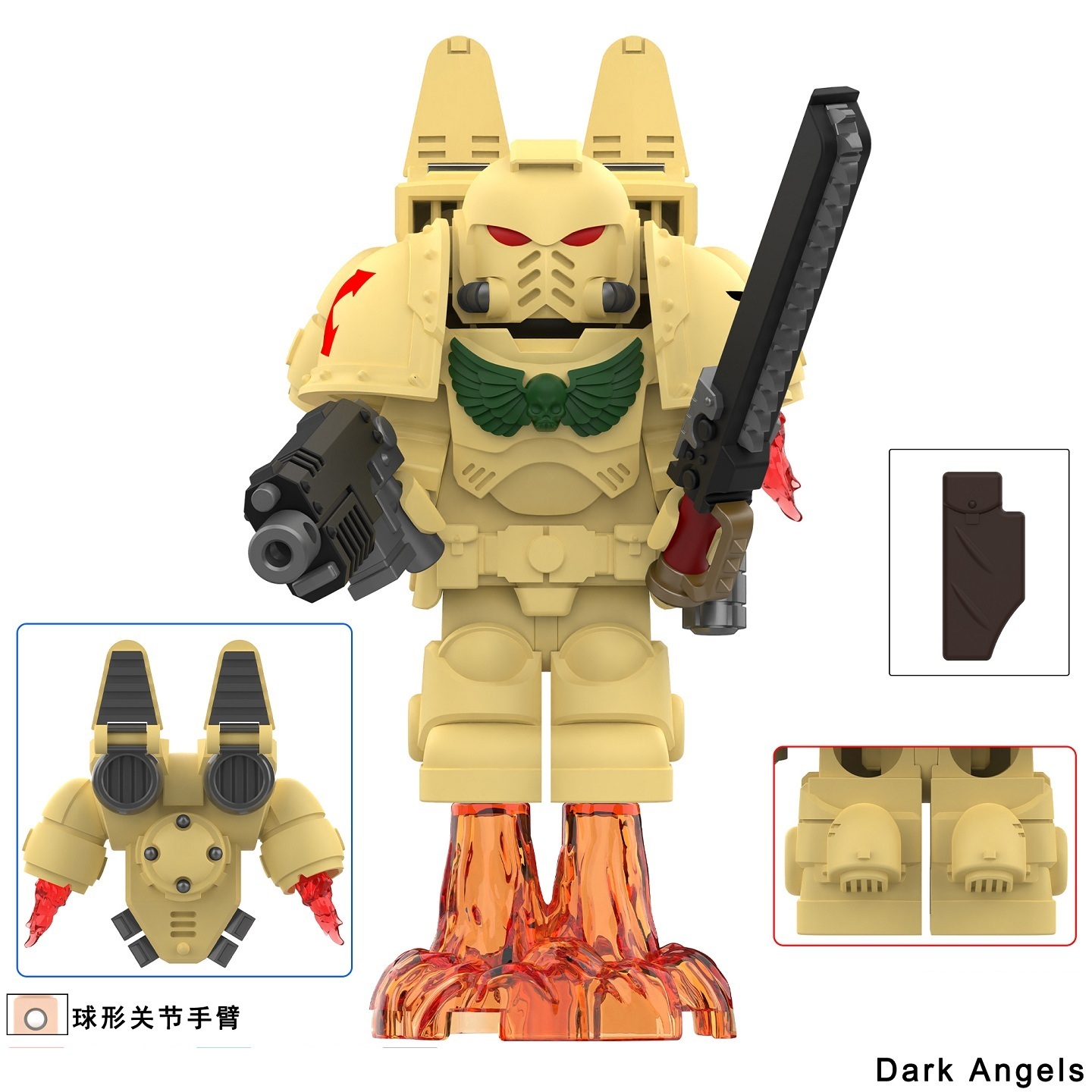 Darks Angels 40k Custom Minifigures fit Lego DY716