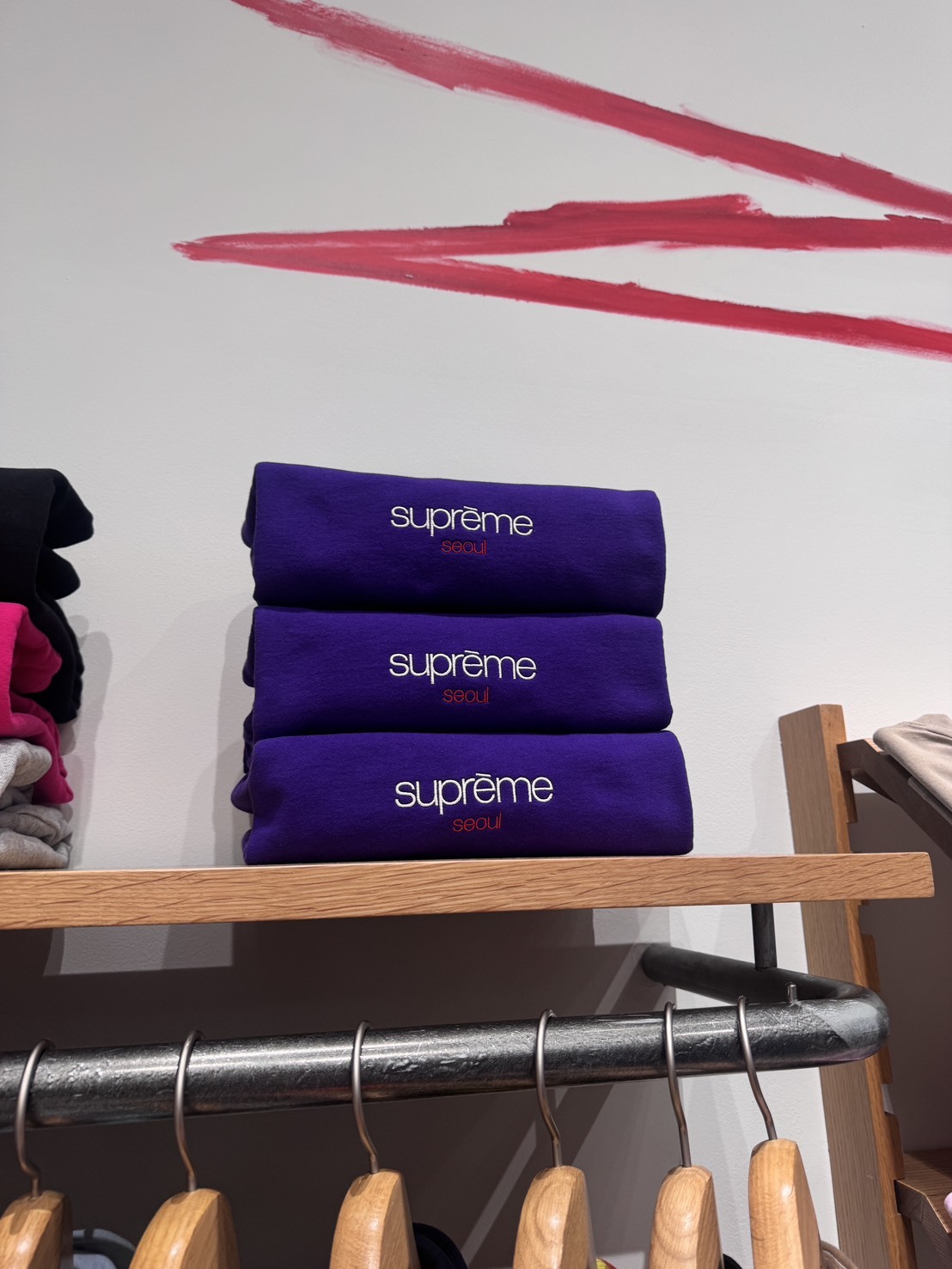 Supreme 韓國限定 帽TEE 紫色