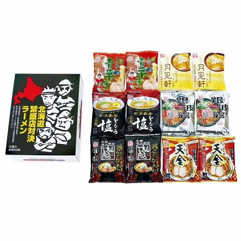 【直播】AN111804 日本製北海道人氣拉麵對決套裝 (6店聯名：12入)