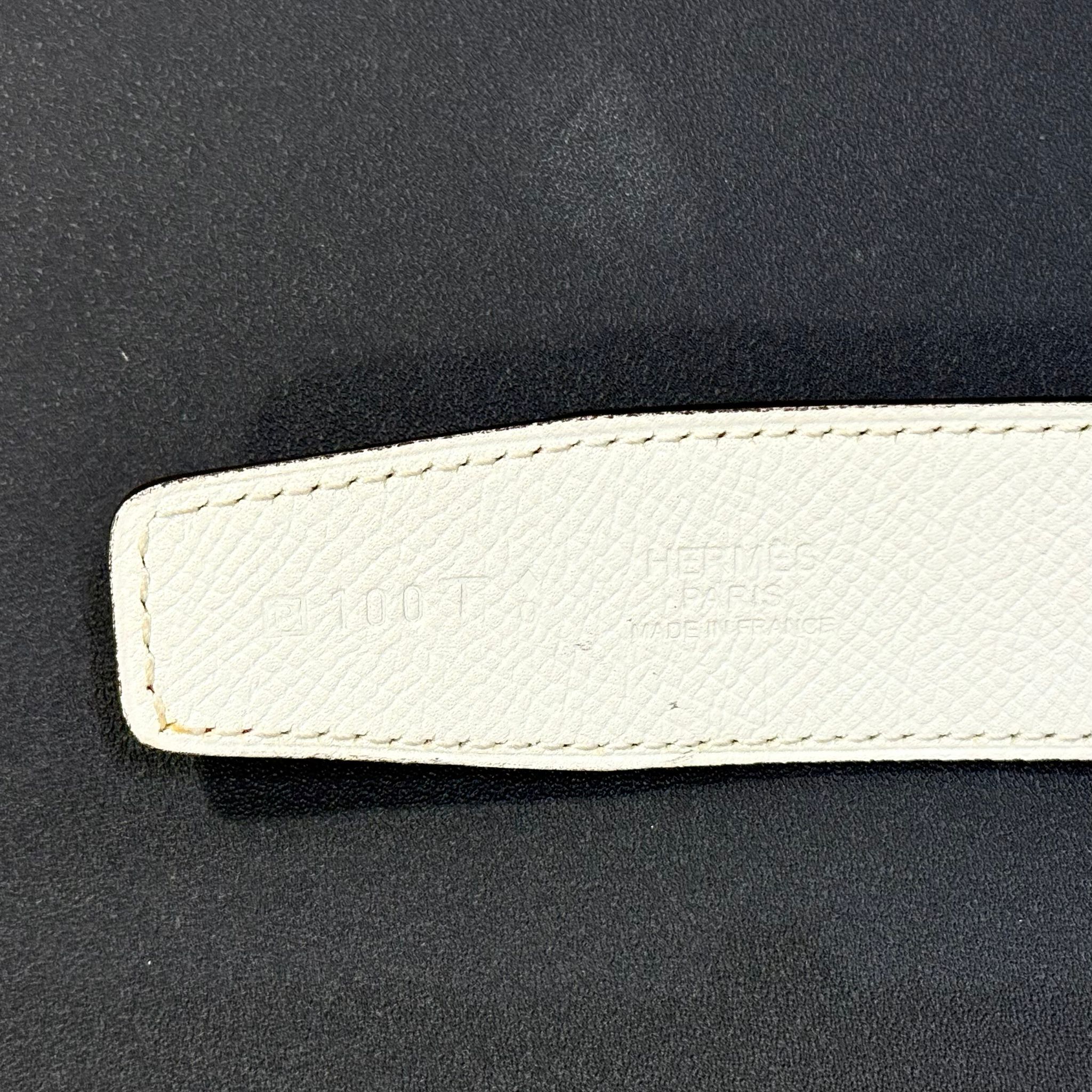 本月特價!!! 全新愛馬士皮帶 100碼, 32mm, 紅色SWIFT, 白色TOGO, 雙面腰帶, 雙層銀色H扣, HERMES BELT #BRAND NEW #香榭站正品
