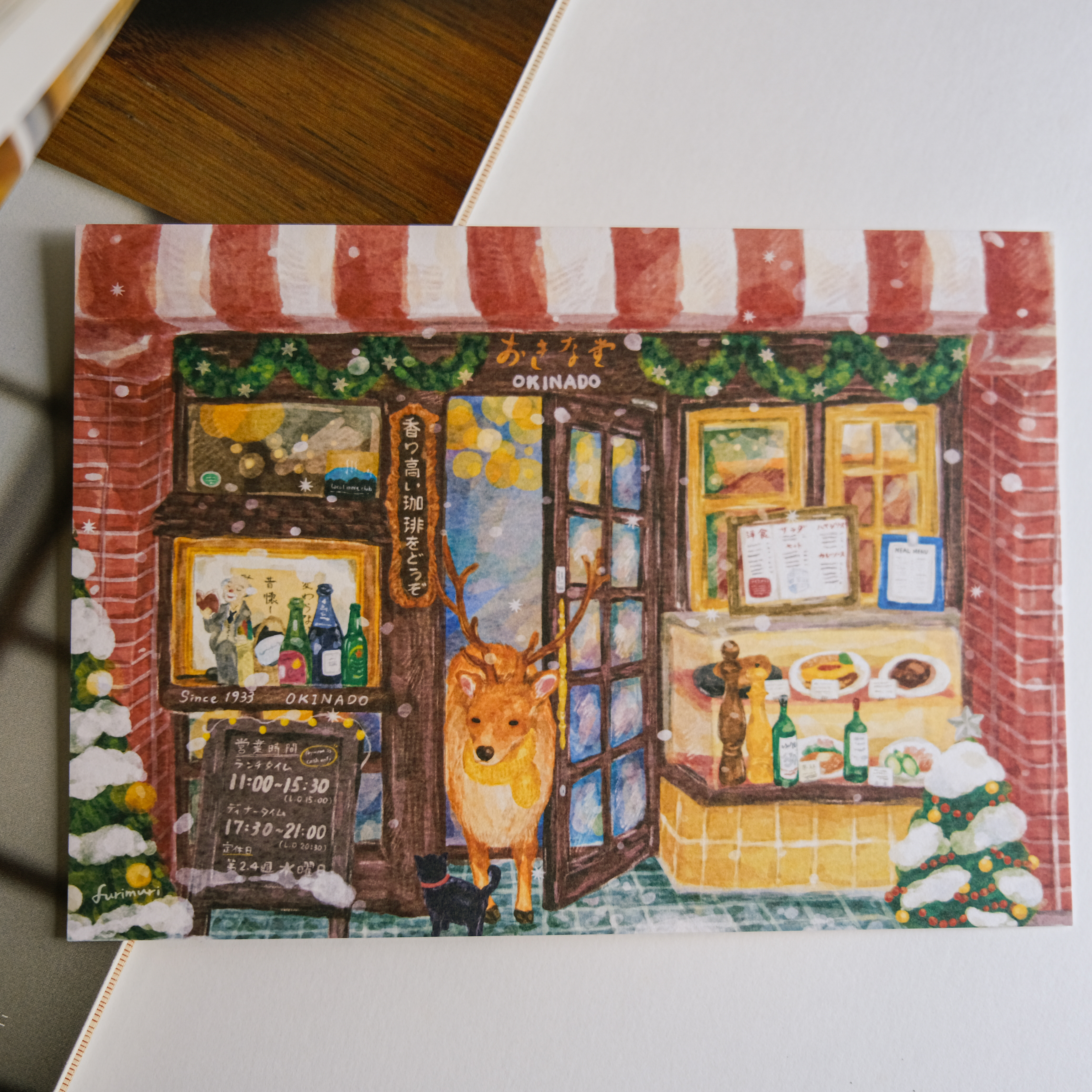 麋鹿你今天怎麼有空 明信片｜毛乖畫鹿 Furimuri 台灣