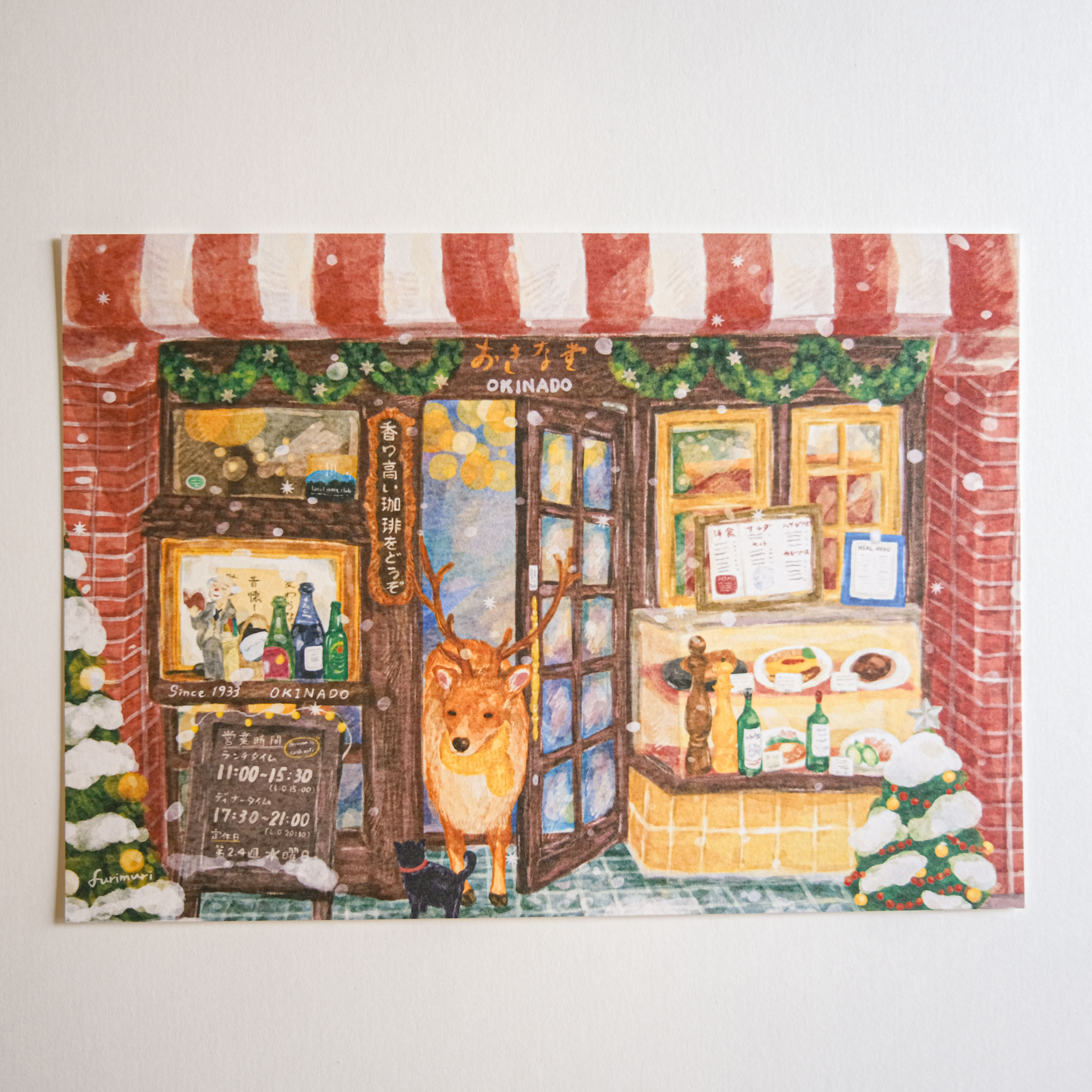 麋鹿你今天怎麼有空 明信片｜毛乖畫鹿 Furimuri 台灣