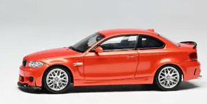 7CM MODEL BMW 1M COUPE ORANGE W/ SILVER WHEELS