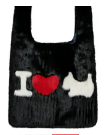 [S] AGATHA Airup fur tote bag, Black, AGT171B-01-Black (SAG838)