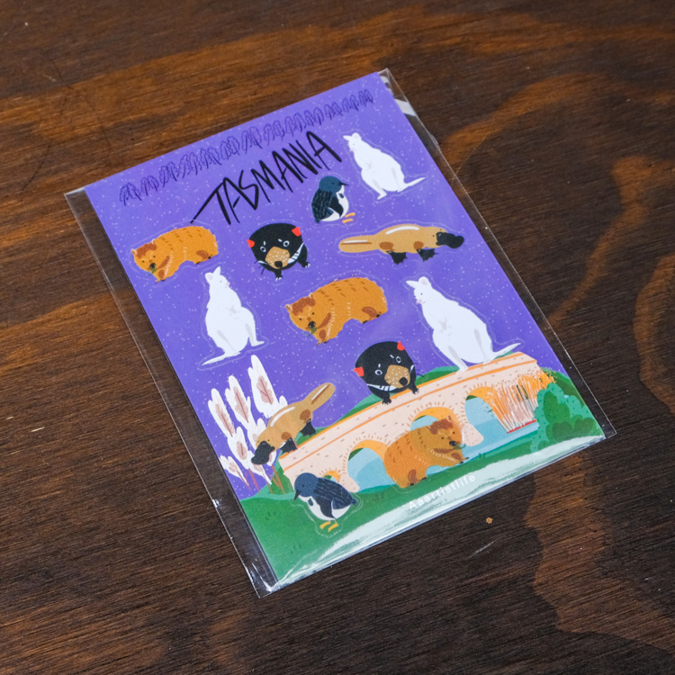 SP｜Aaartistlife旅遊插畫｜透明貼紙包｜塔斯馬尼雅動物