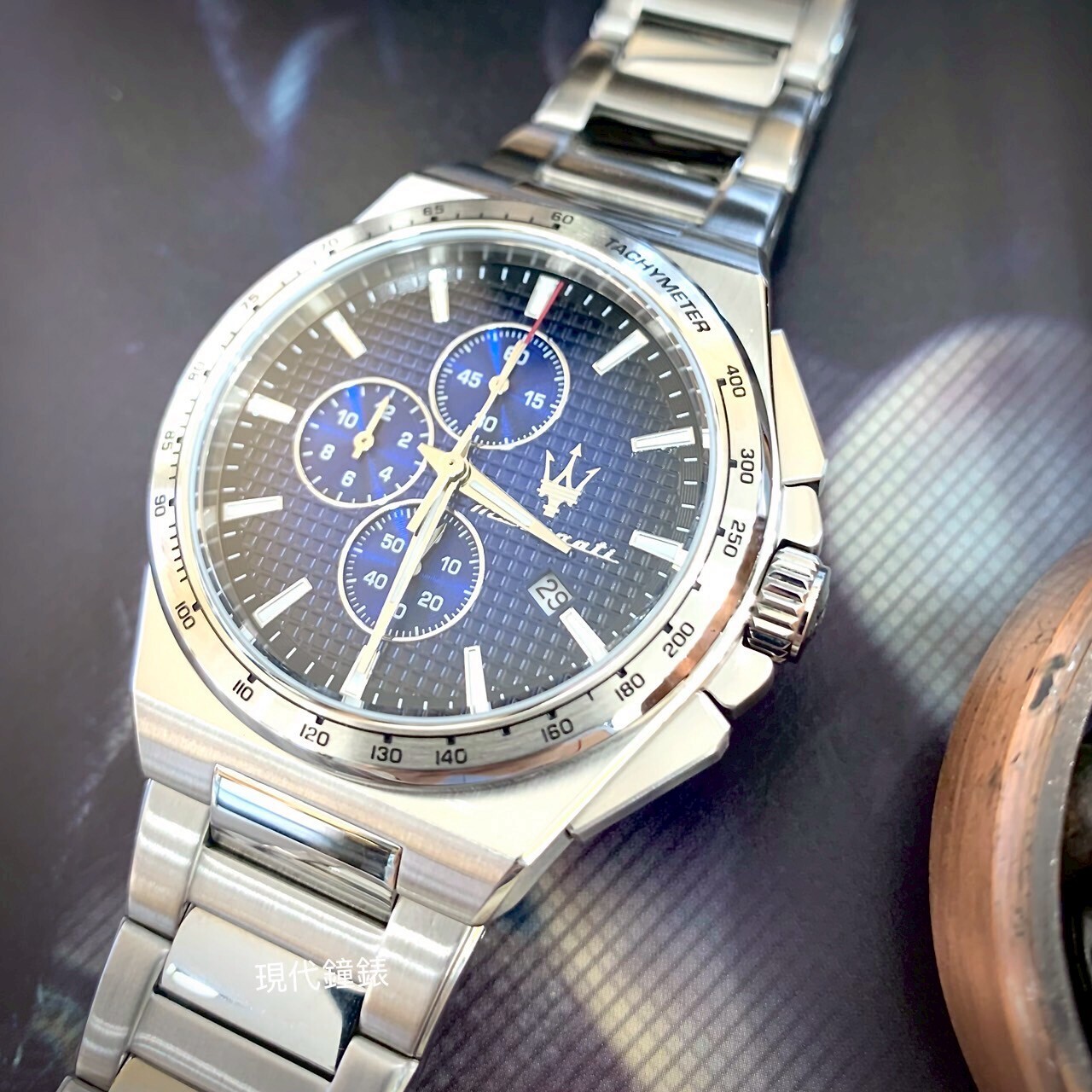 【Maserati 瑪莎拉蒂】三眼計時石英錶R8873653003 41mm 現代鐘錶