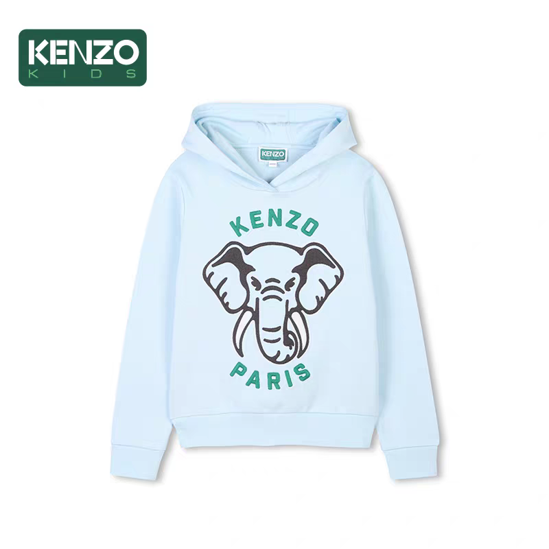 Kenzo Kids 粉藍色 大象 有帽衛衣