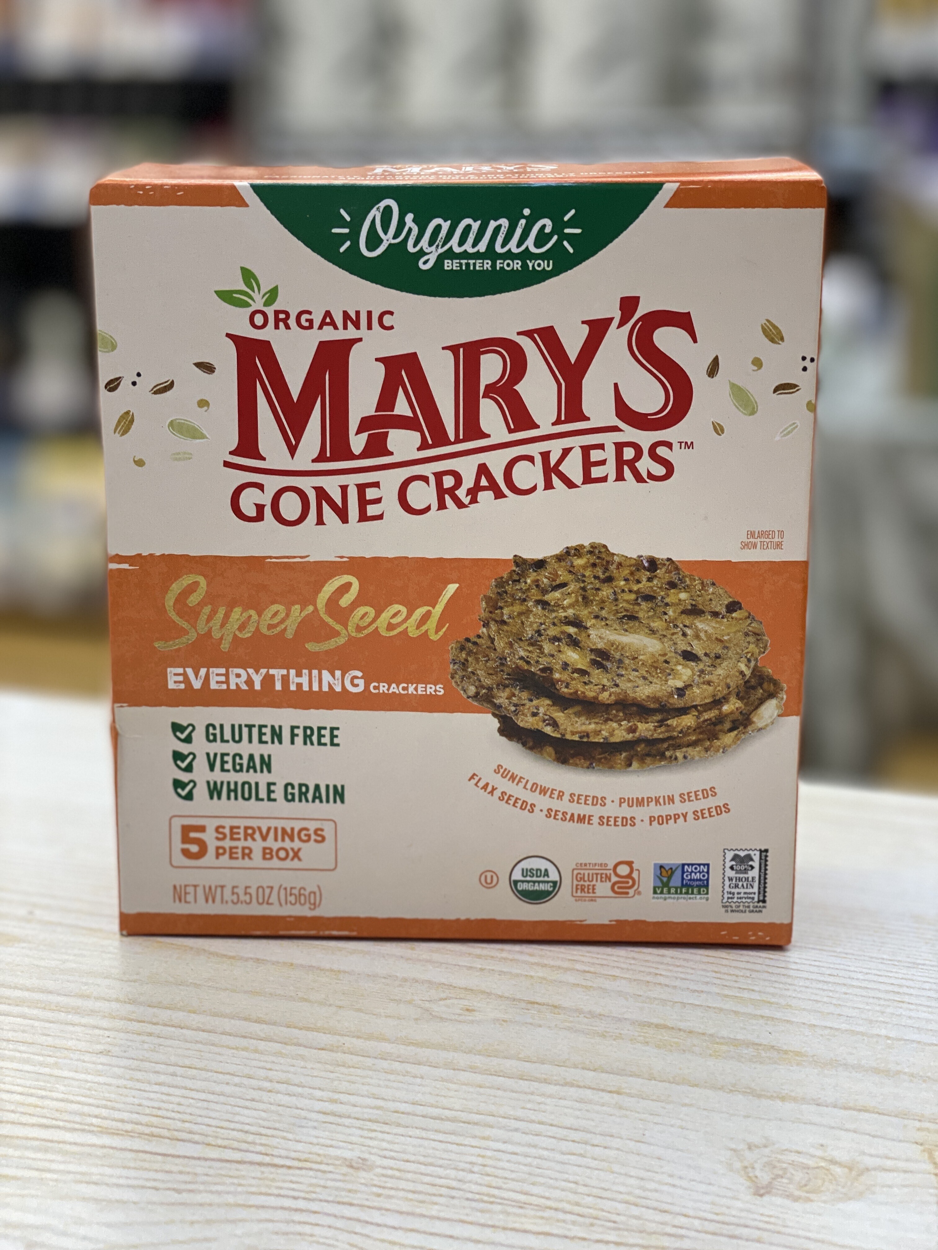 Mary‘s Gone有機超級種子無麩質餅乾 (最佳食用日期為2026/3/13)