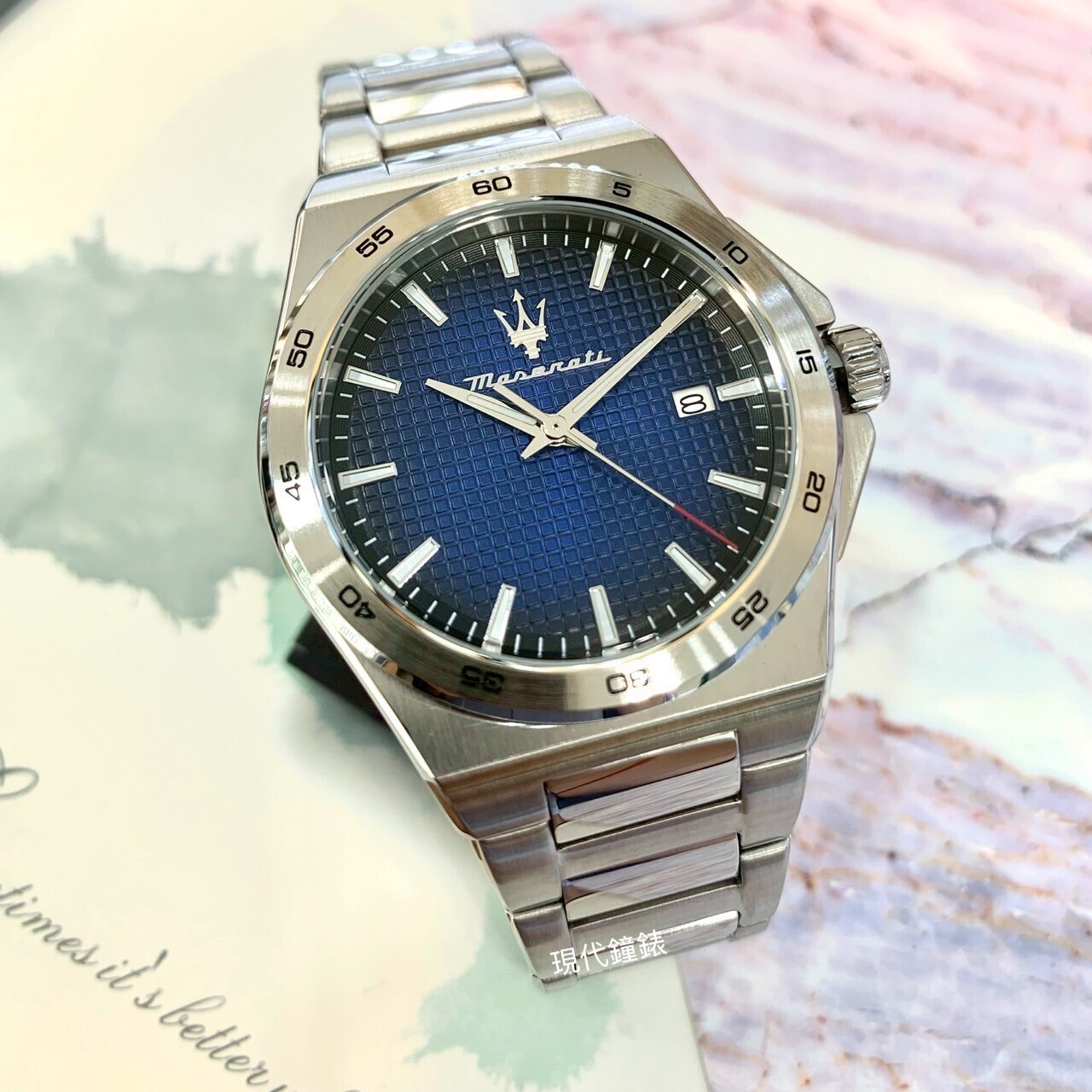 【Maserati 瑪莎拉蒂】石英漸層藍男錶R8853153001 40mm 現代鐘錶