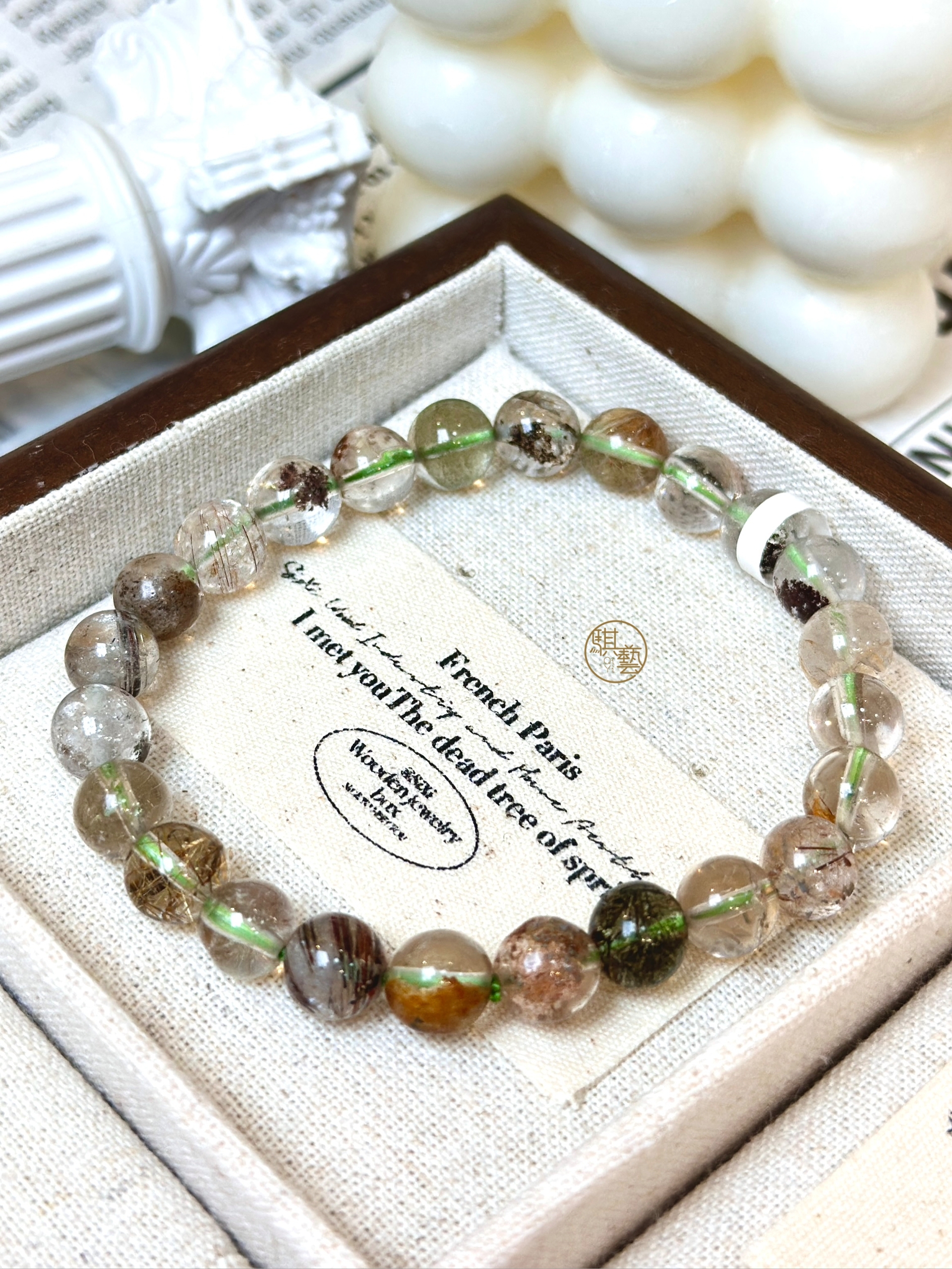髮晶幽靈手串｜事業成長・聚財穩定能量之石（8mm）