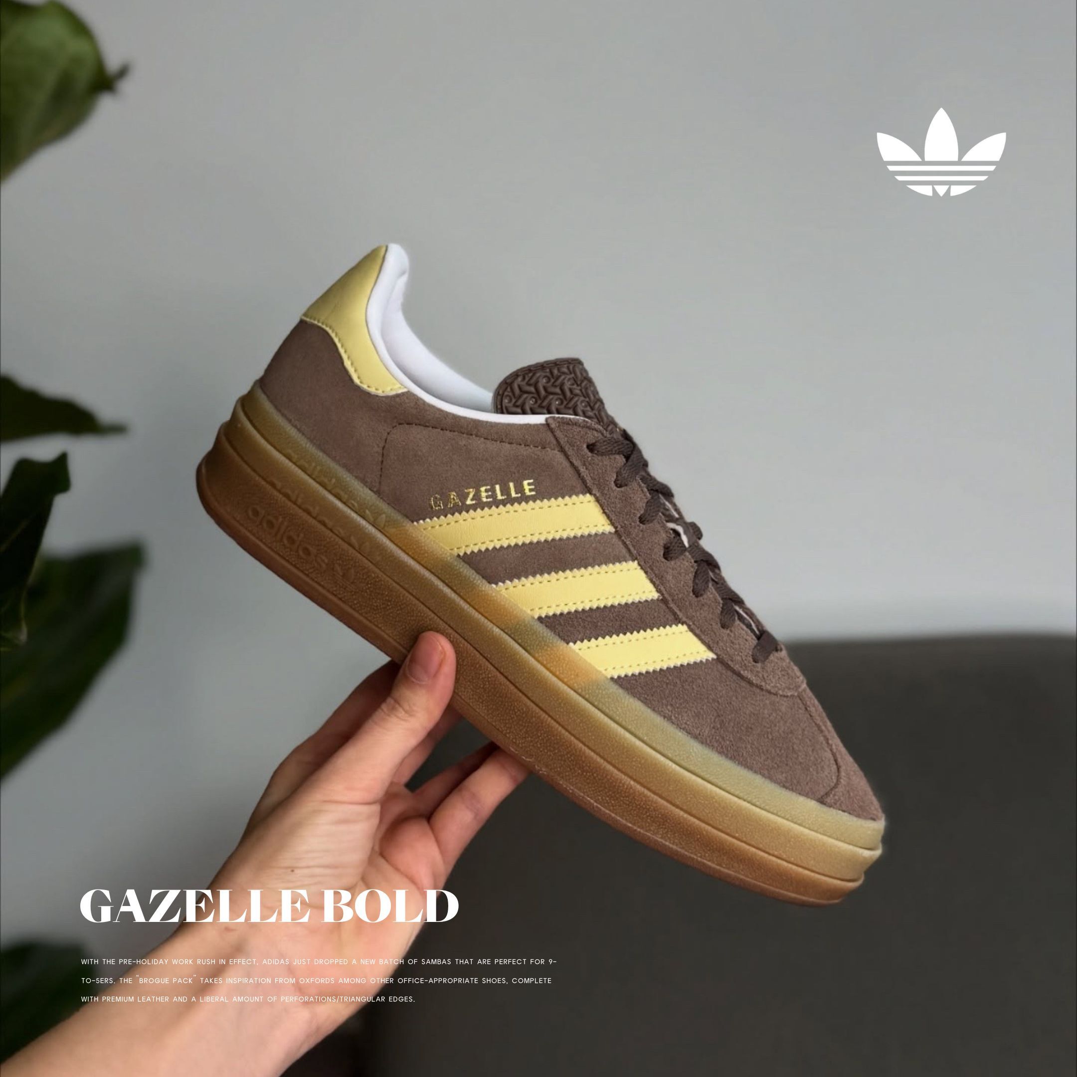 NICEDAY 代購 Adidas Originals Gazelle Bold 摩卡 黃 咖啡 焦糖底 厚底 增高 老爹 麂皮 復古 JI2697