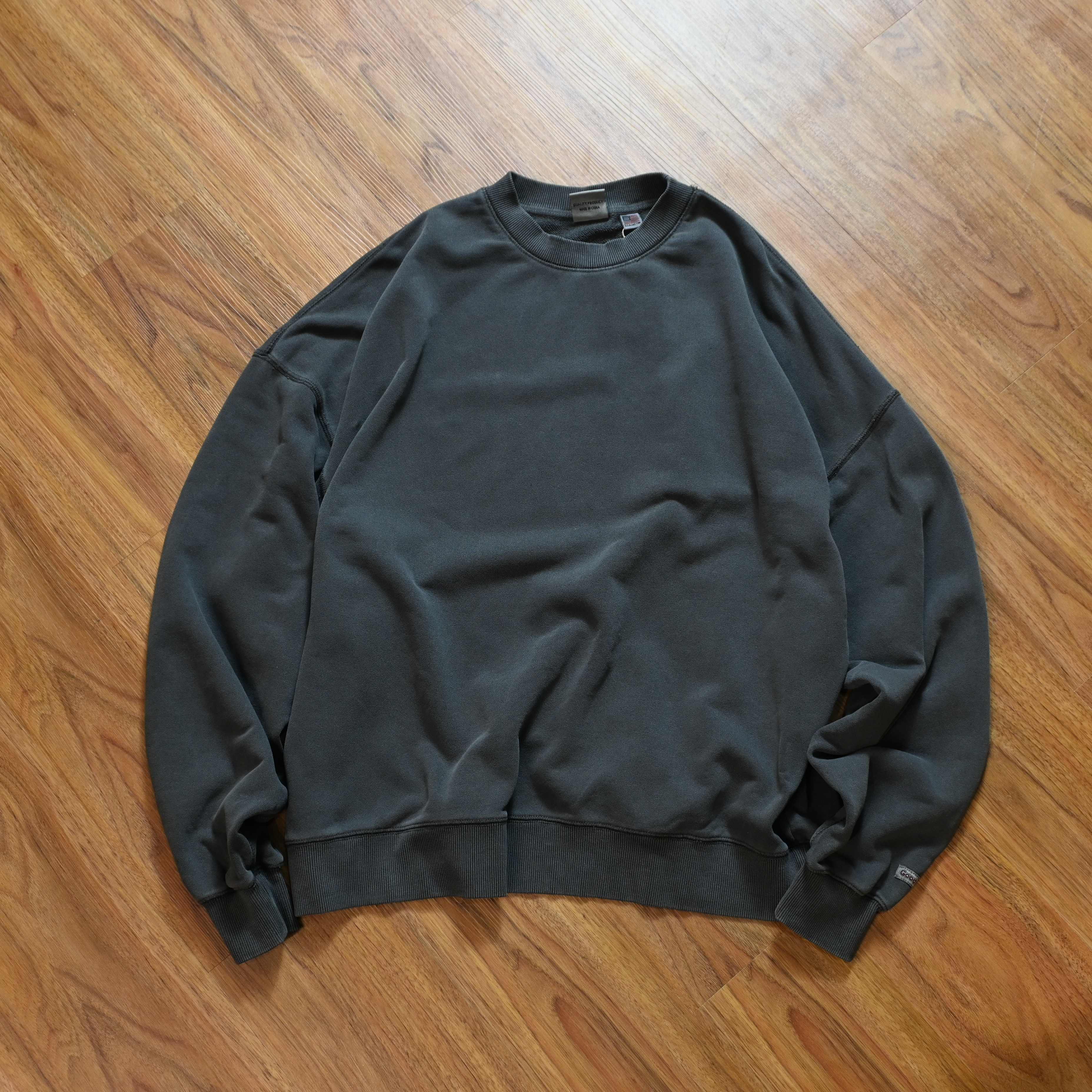 Goodwear Japan USA cotton garment dyed big sweatshirt