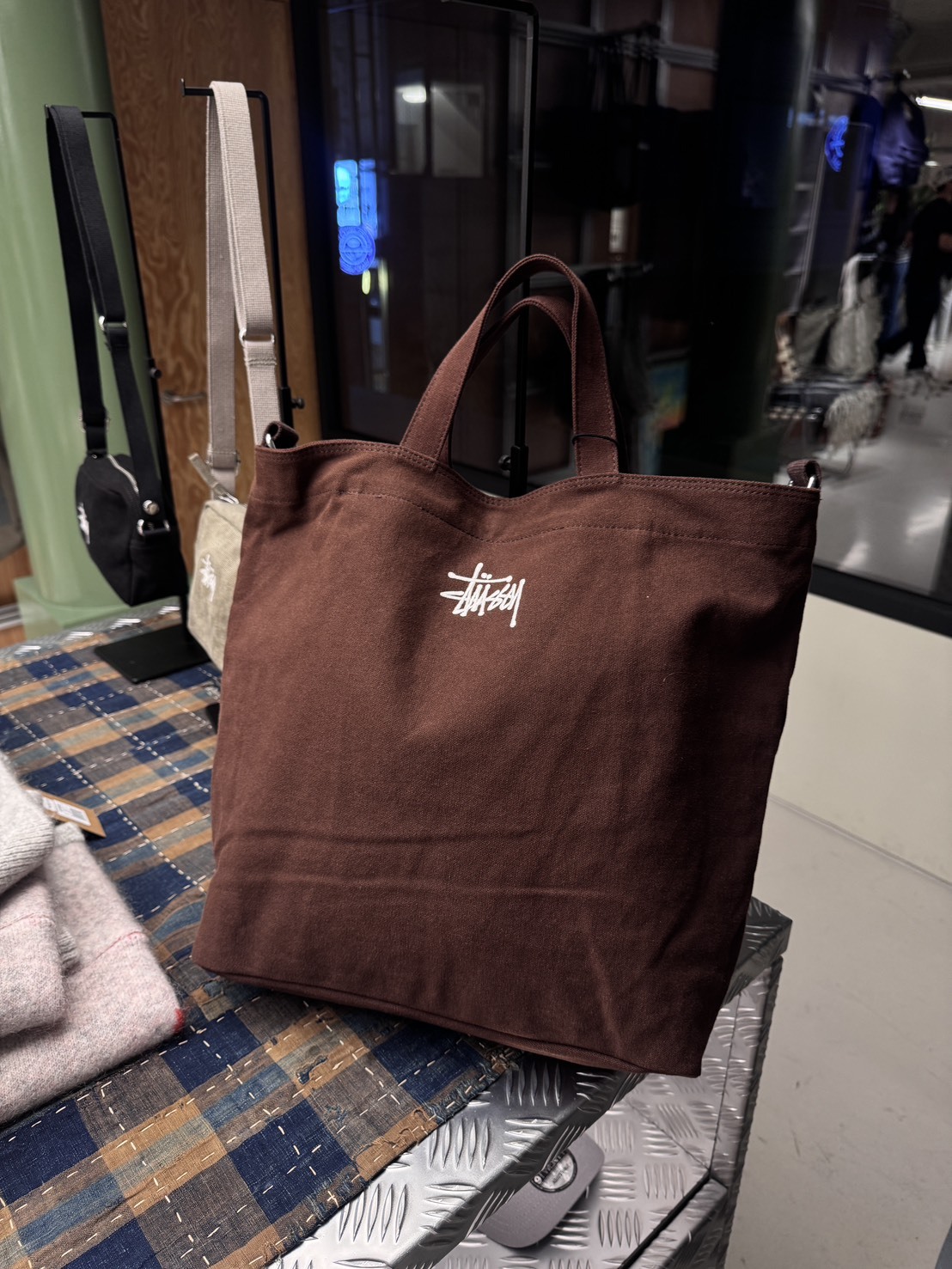 Stussy 小托特包 咖啡色