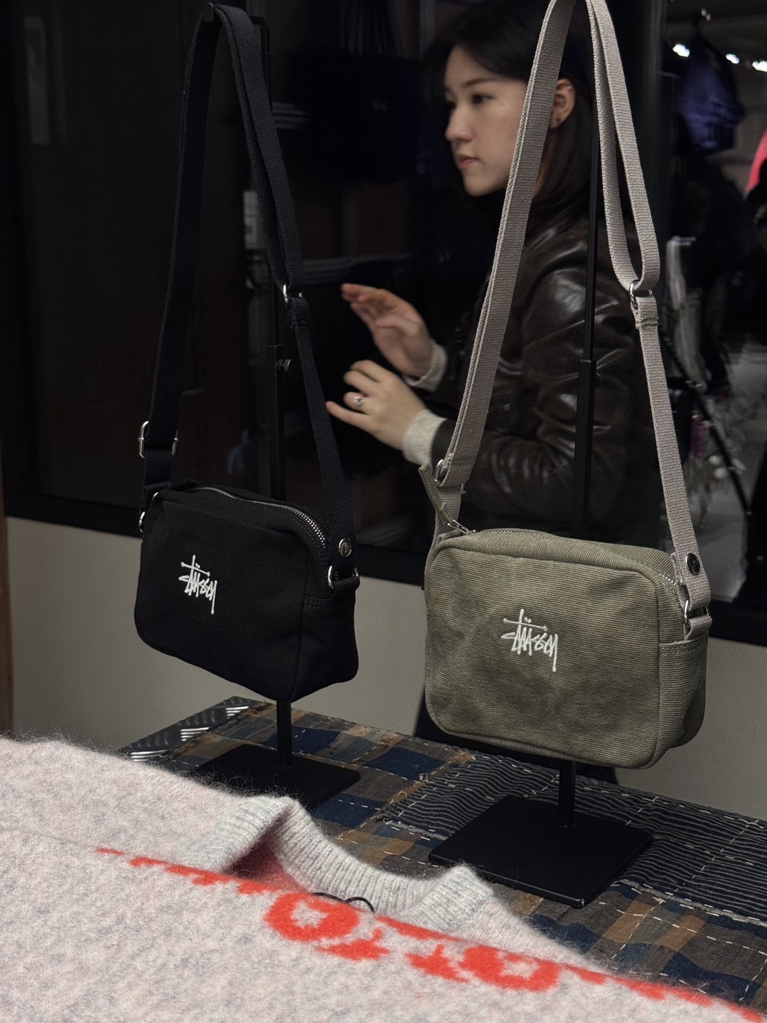 Stussy 水洗測背小包