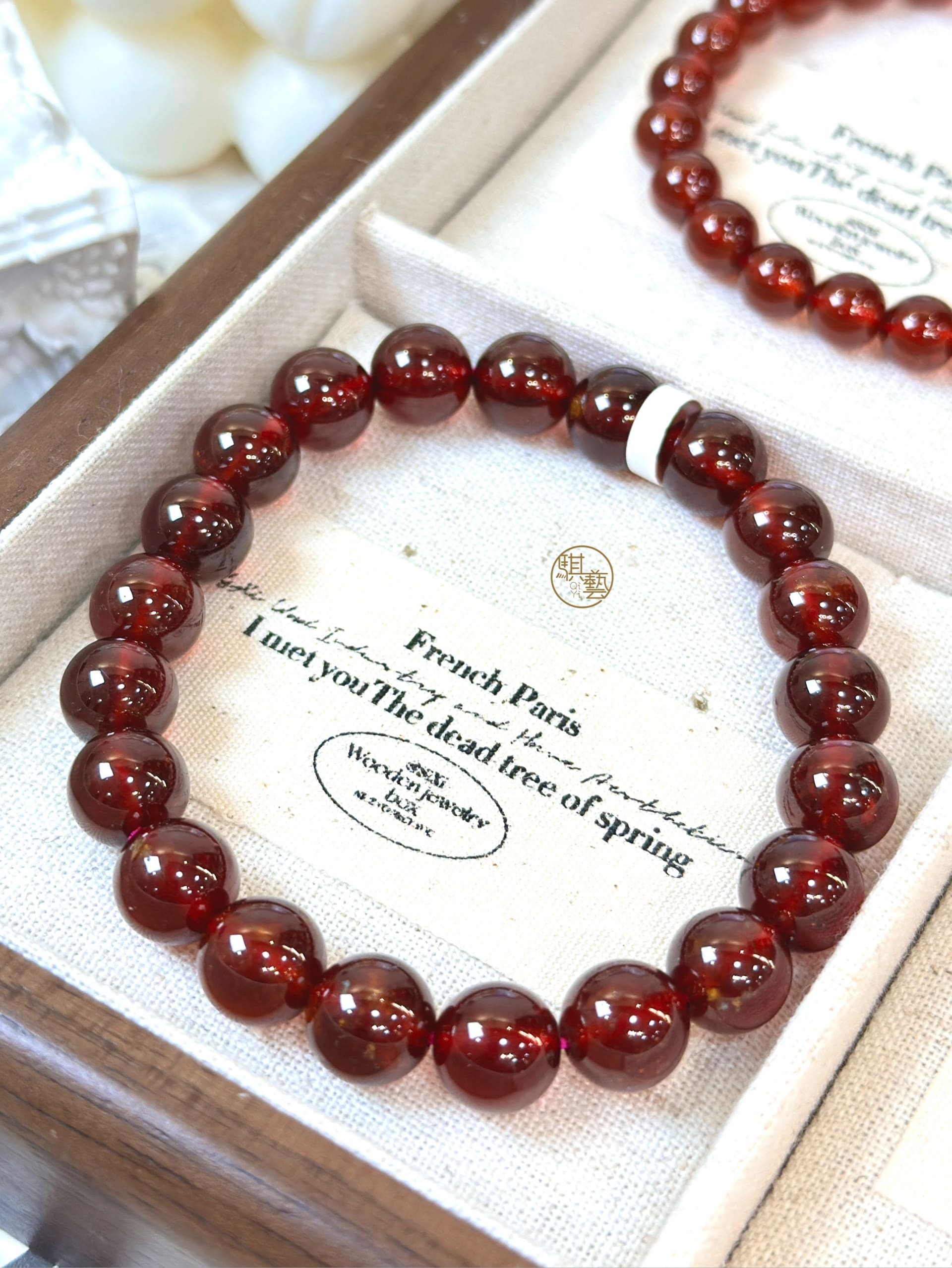 頂級紅石榴石手串｜魅力度・氣色提升・正緣能量（7mm–9mm）