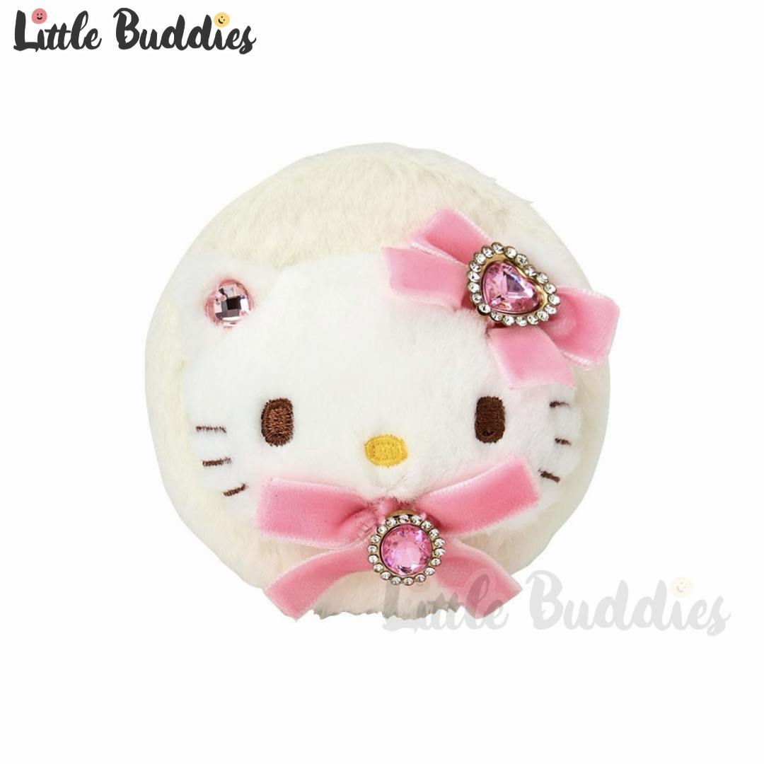 日本 Sanrio 毛毛公仔頭圓形摺鏡