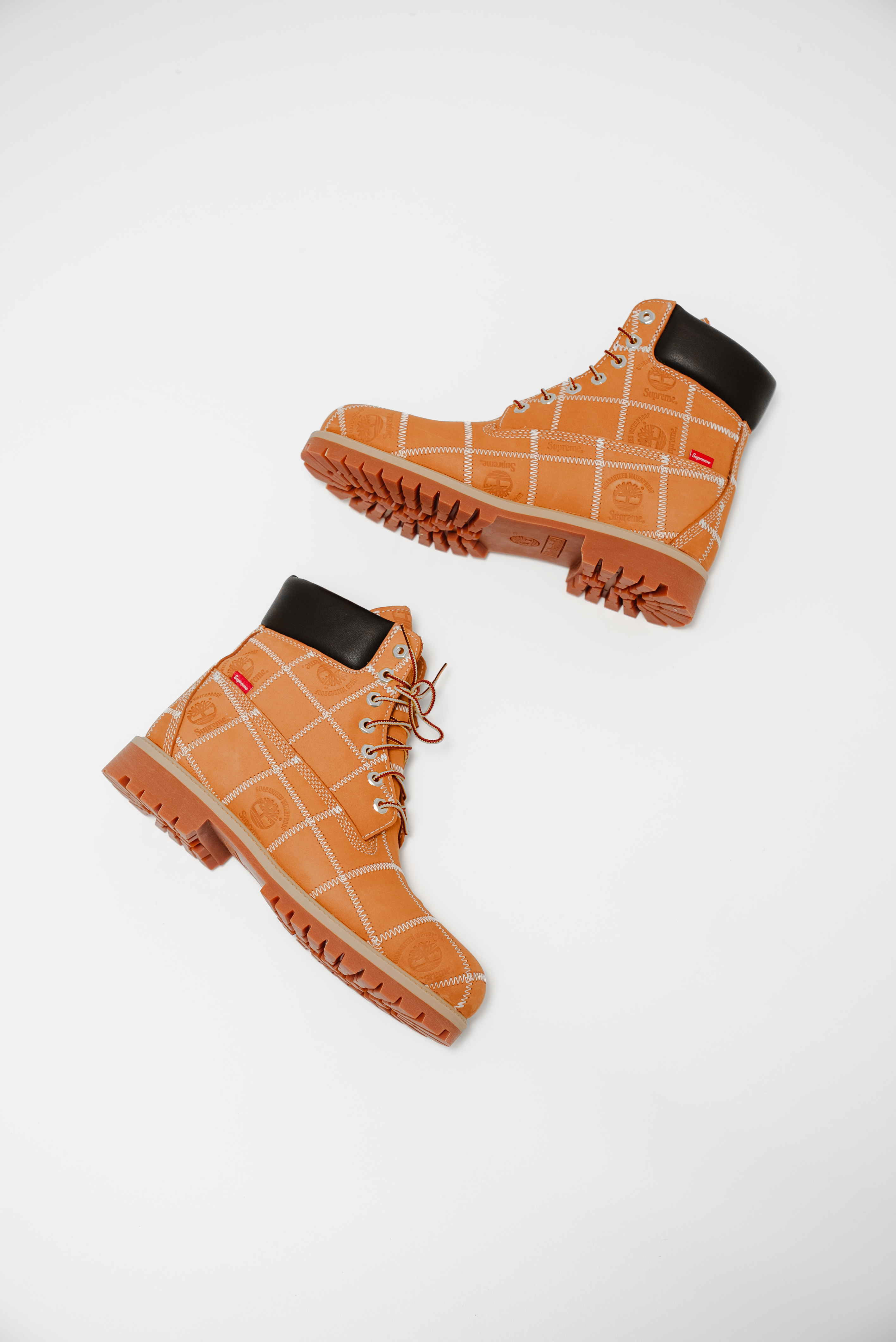 【Focus Store】現貨秒發 Supreme x Timberland® FW25 Week11 Patchwork 6 Premium Waterproof Boot 聯名款 拼接高筒靴