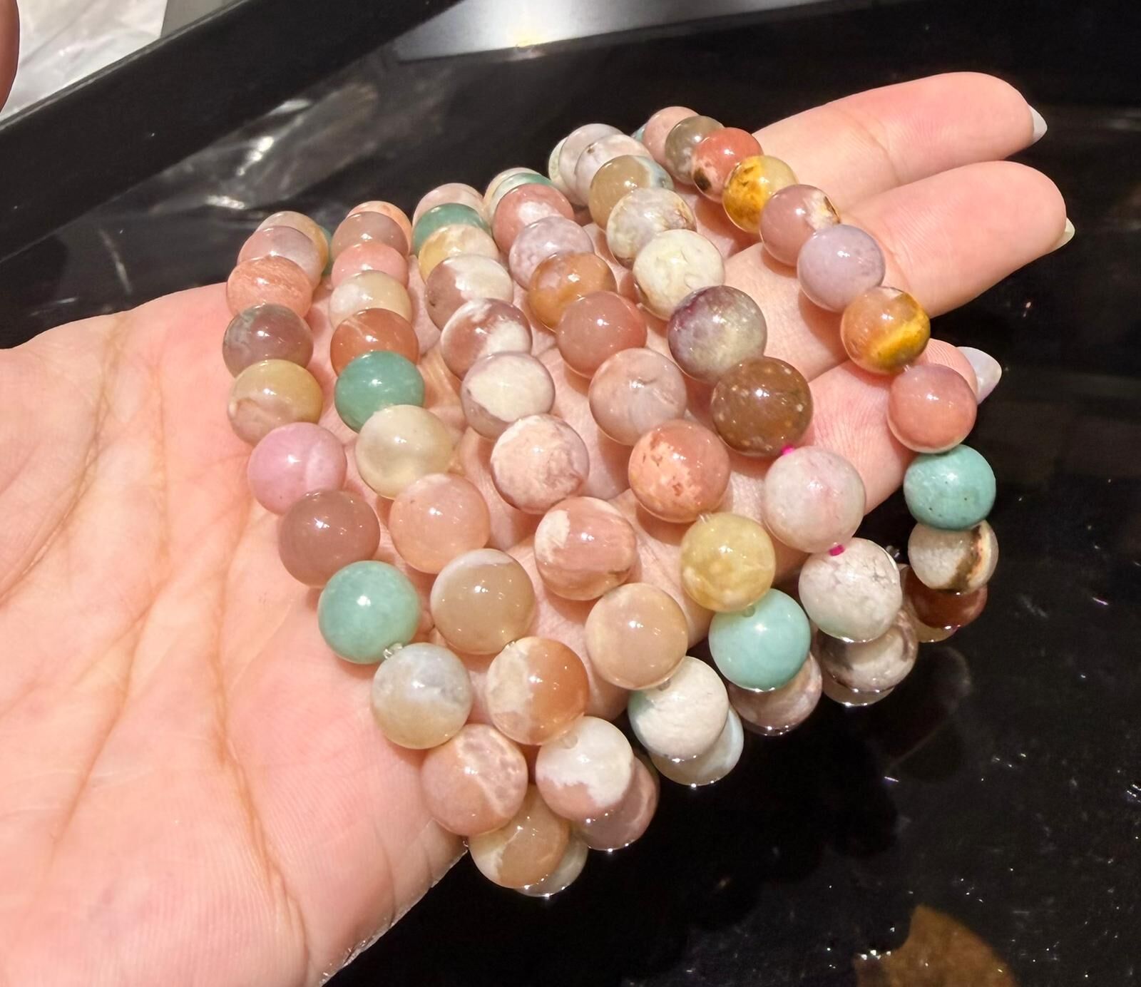 251115 -C3 7mm+日本和風櫻花瑪瑙手串