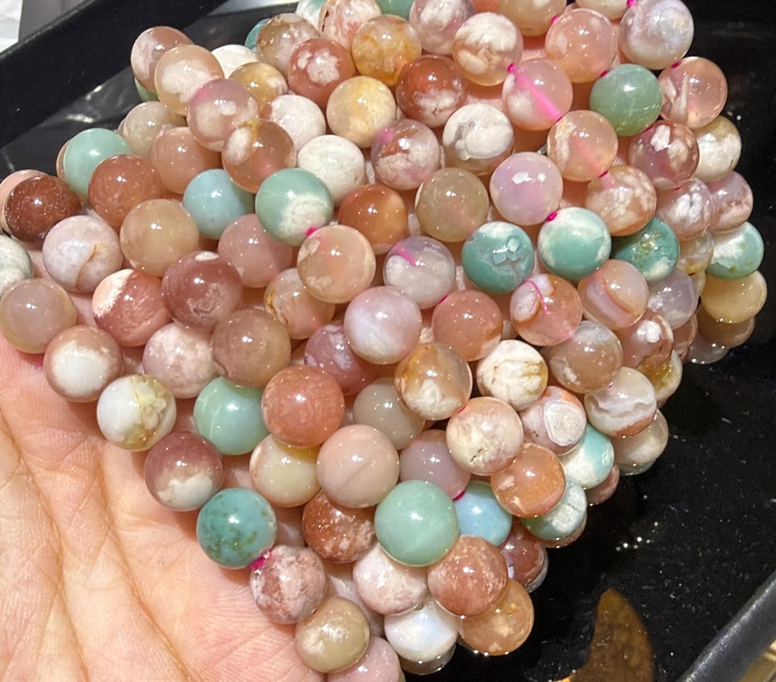 251115 -C4 8mm+日本和風櫻花瑪瑙手串