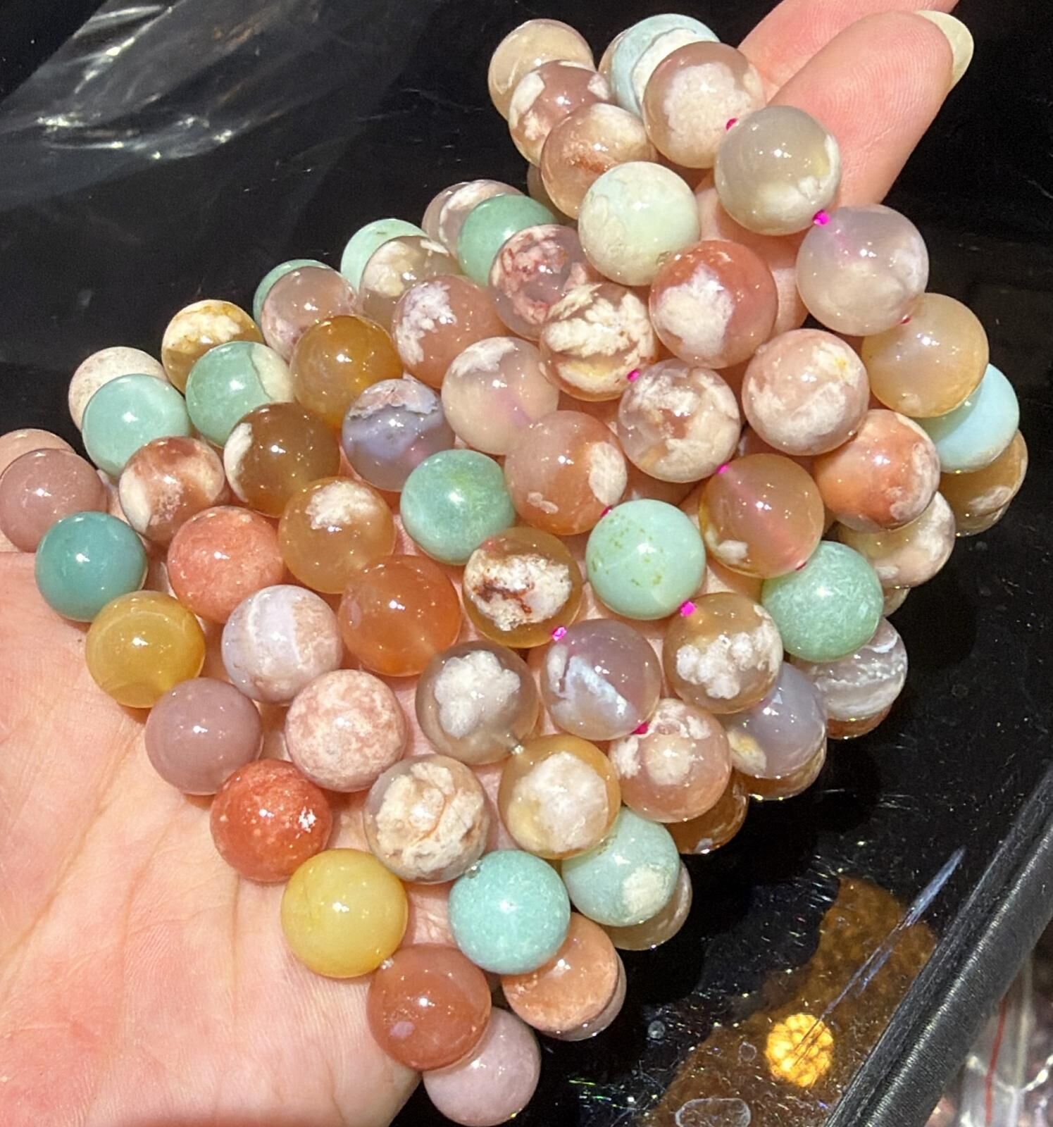 251115 -C6 10mm+日本和風櫻花瑪瑙手串