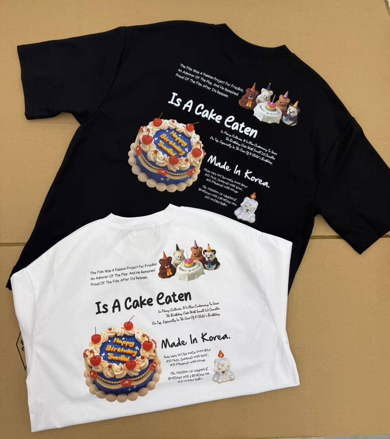 🇰🇷 韓國 BARON 奶油蛋糕印花T-Shirts （K11 BA794）