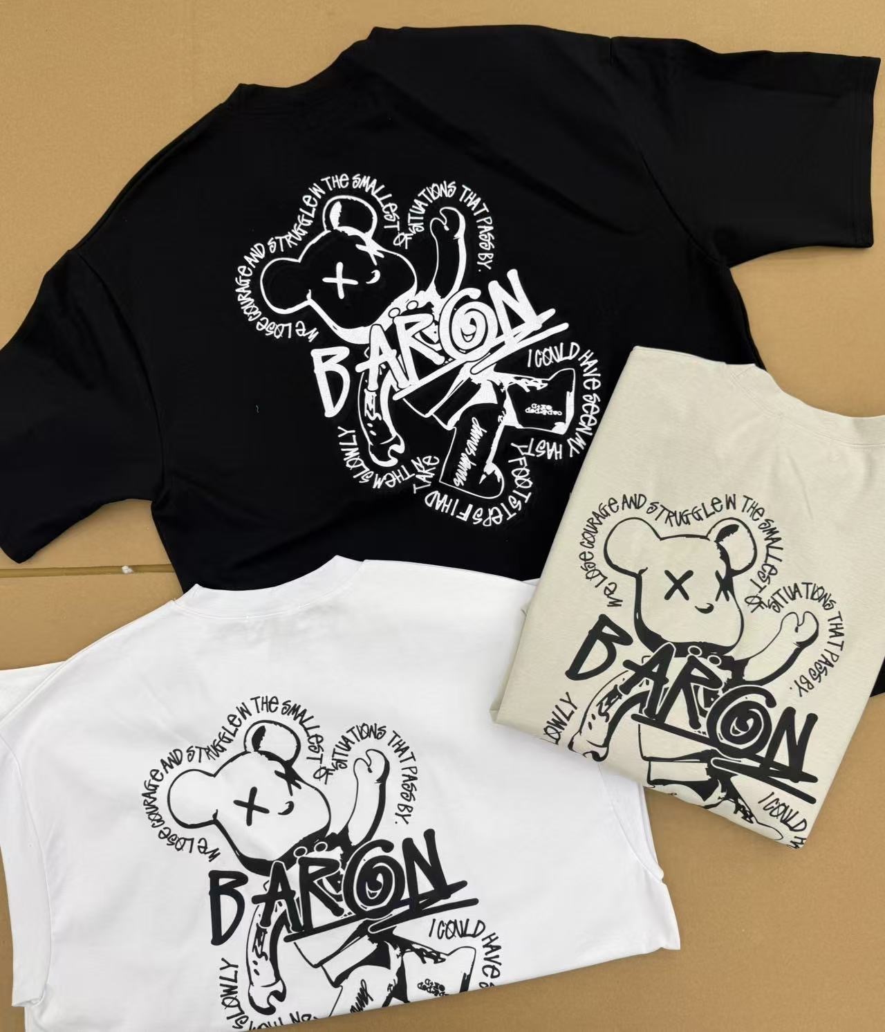 🇰🇷 韓國 BARON 潮流暴力玩具熊印花T-Shirts（K11 BA797）