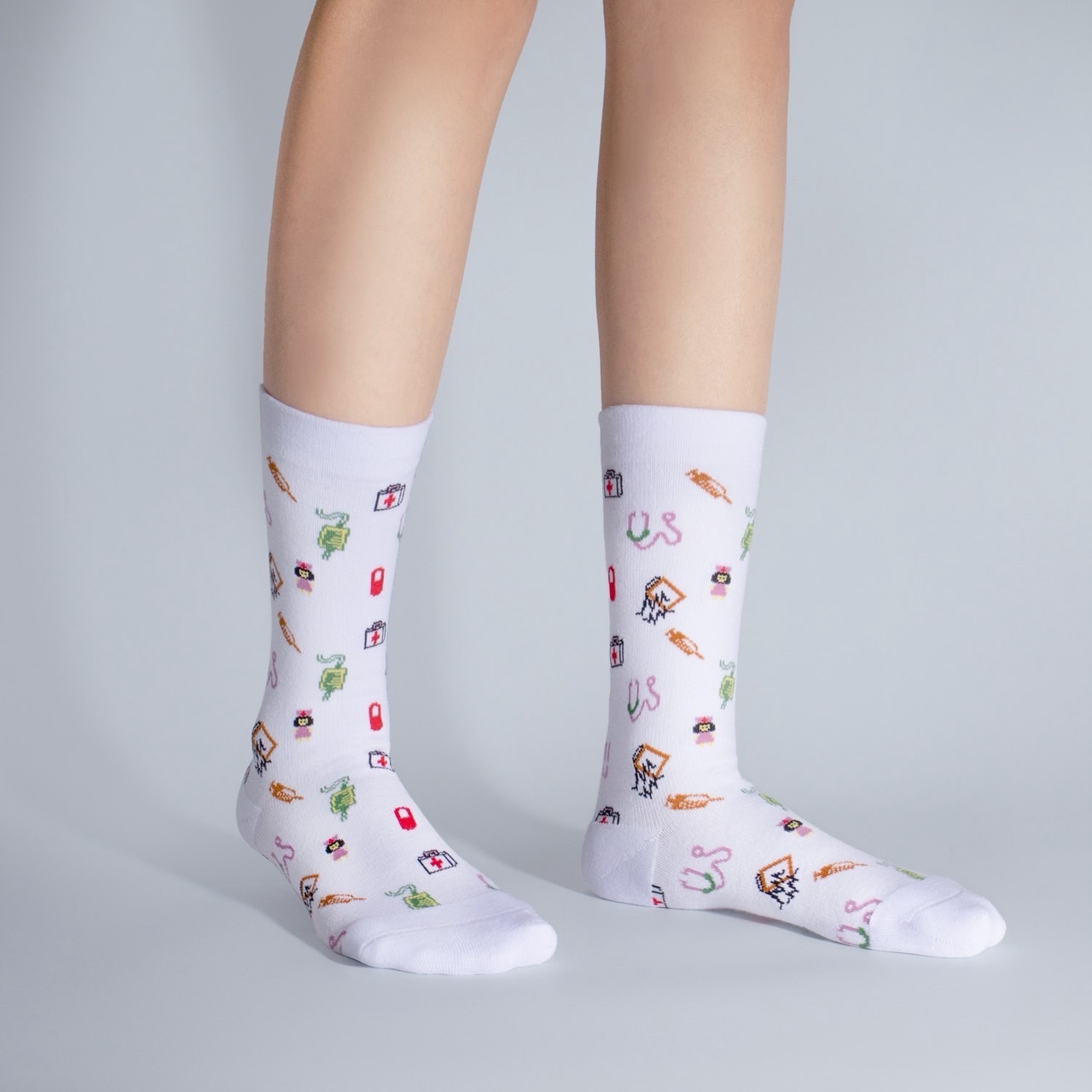 海寧專屬｜白衣天使｜台北設計師款．壓力3/4襪