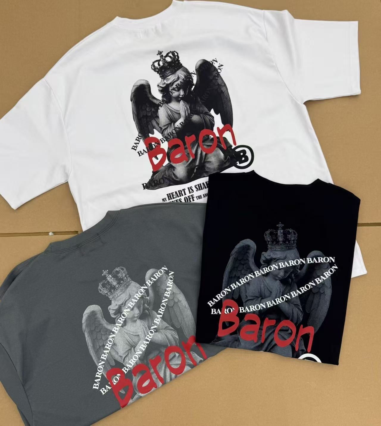 🇰🇷 韓國 BARON天使印花寬鬆T-Shirts （K11 BA799）