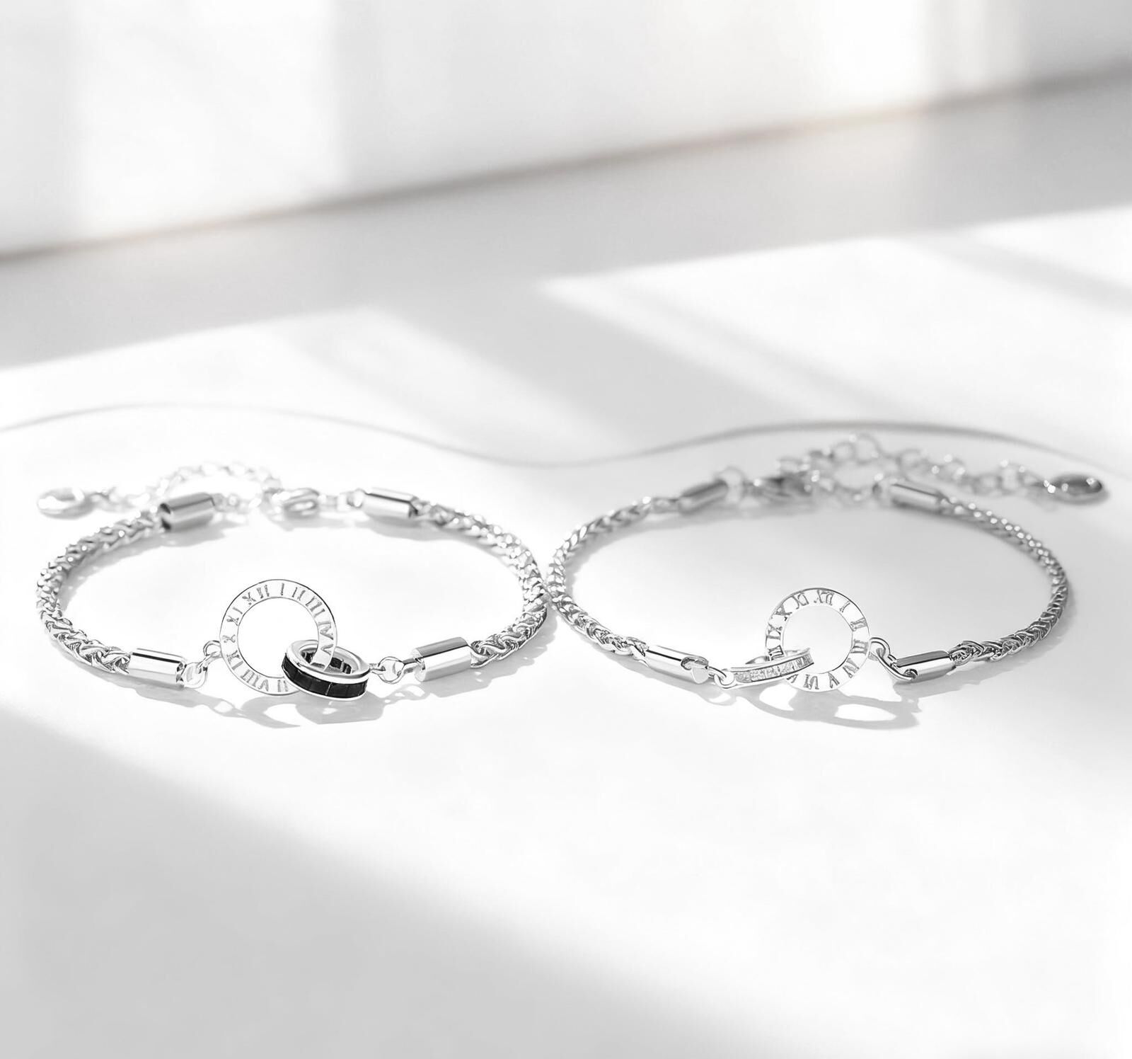 「長長久久」情侶手鏈 | S925純銀或鍍銀 | 免費刻字