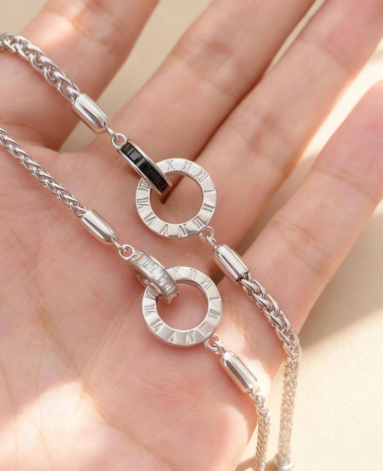 「長長久久」情侶手鏈 | S925純銀或鍍銀 | 免費刻字