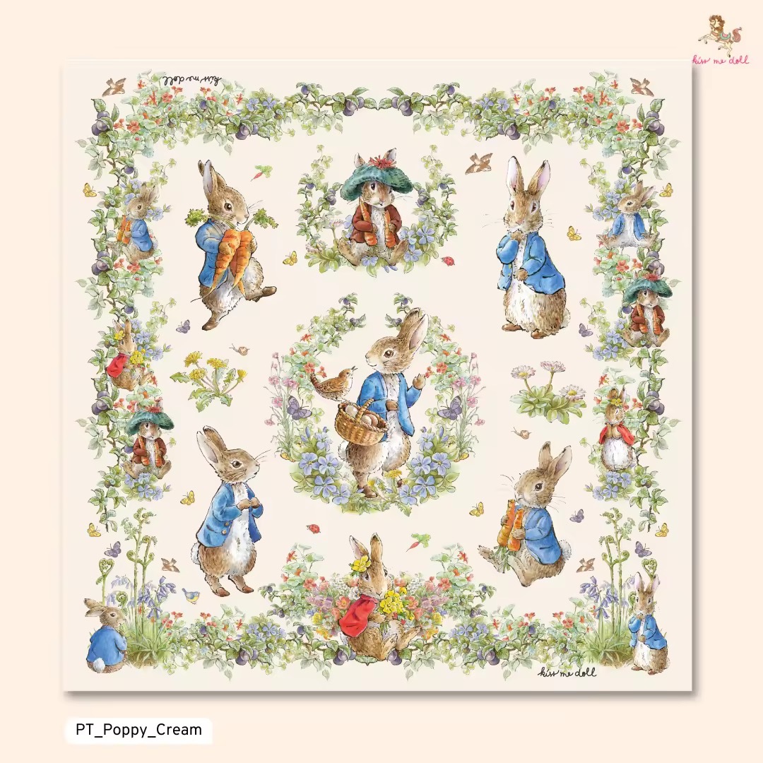 KISS ME DOLL - 真絲絲巾 ( PETER RABBIT )