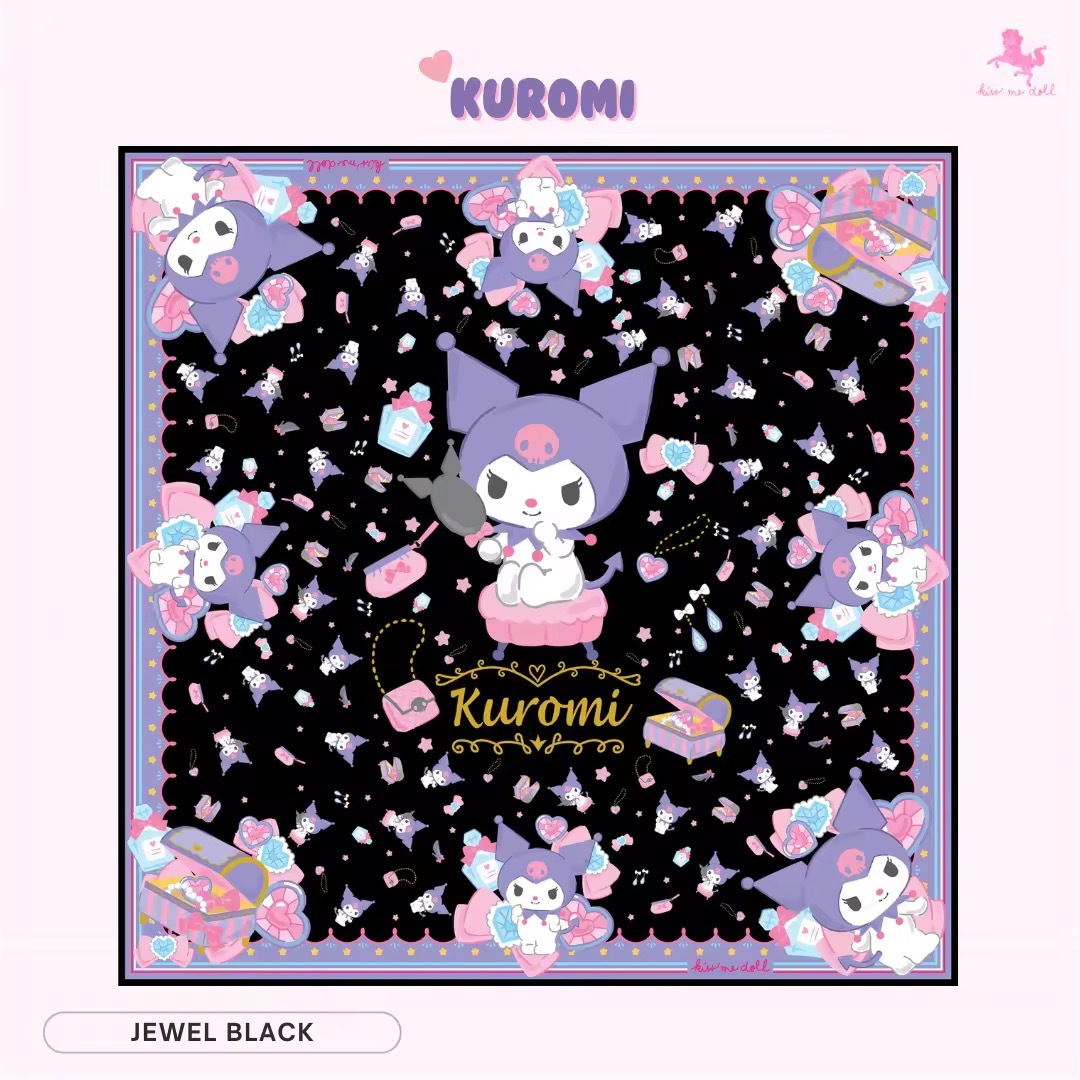 KISS ME DOLL - 真絲絲巾 ( KUROMI )