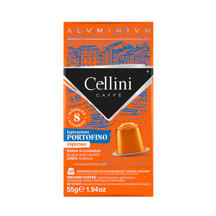 Cellini Portofino Espresso 咖啡膠囊 (10 粒裝) 中度烘焙 - 兼容 Nespresso