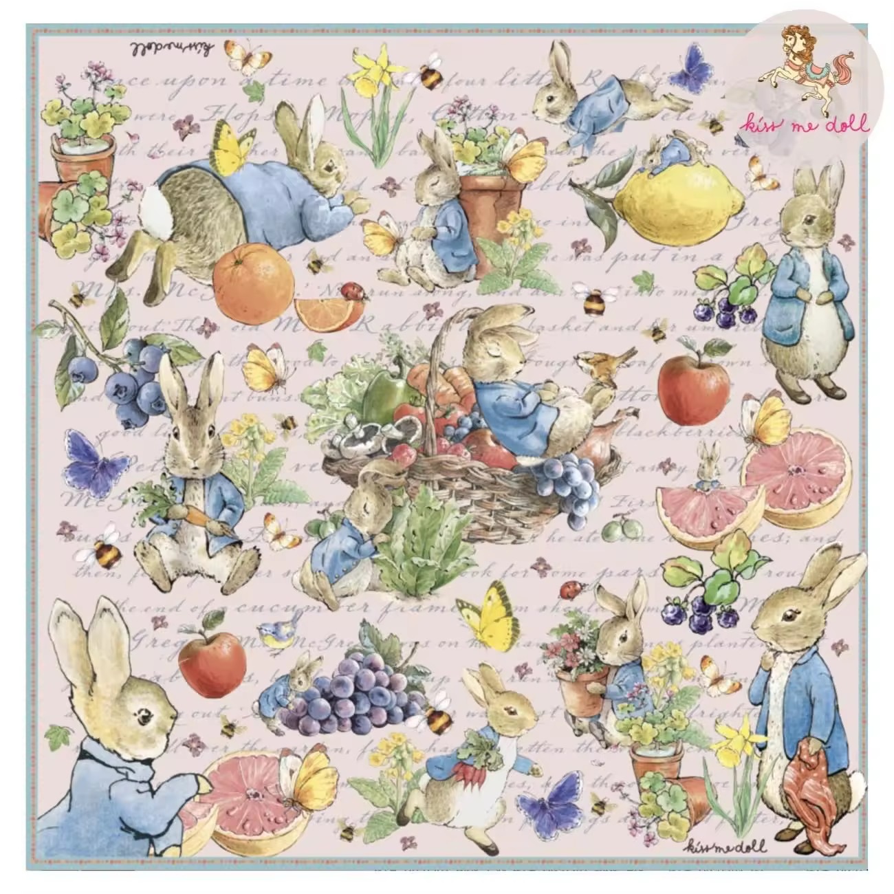 KISS ME DOLL - 真絲絲巾 ( PETER RABBIT )