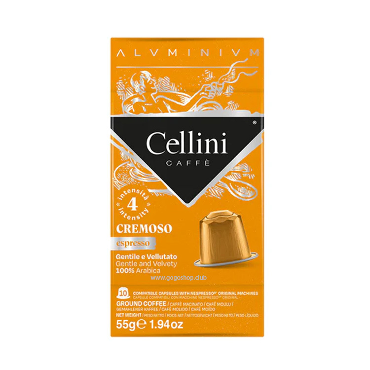 Cellini Cremoso Espresso 咖啡膠囊 (10 粒裝) 輕度烘焙 - 兼容 Nespresso
