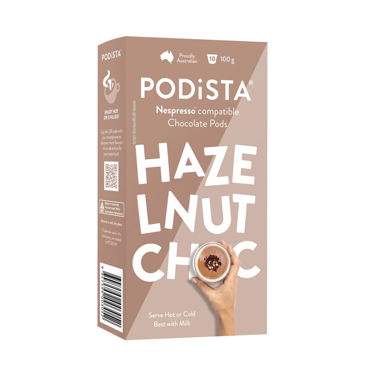 PODiSTA 榛子朱古力飲品膠囊 (10粒裝）- 兼容 Nespresso